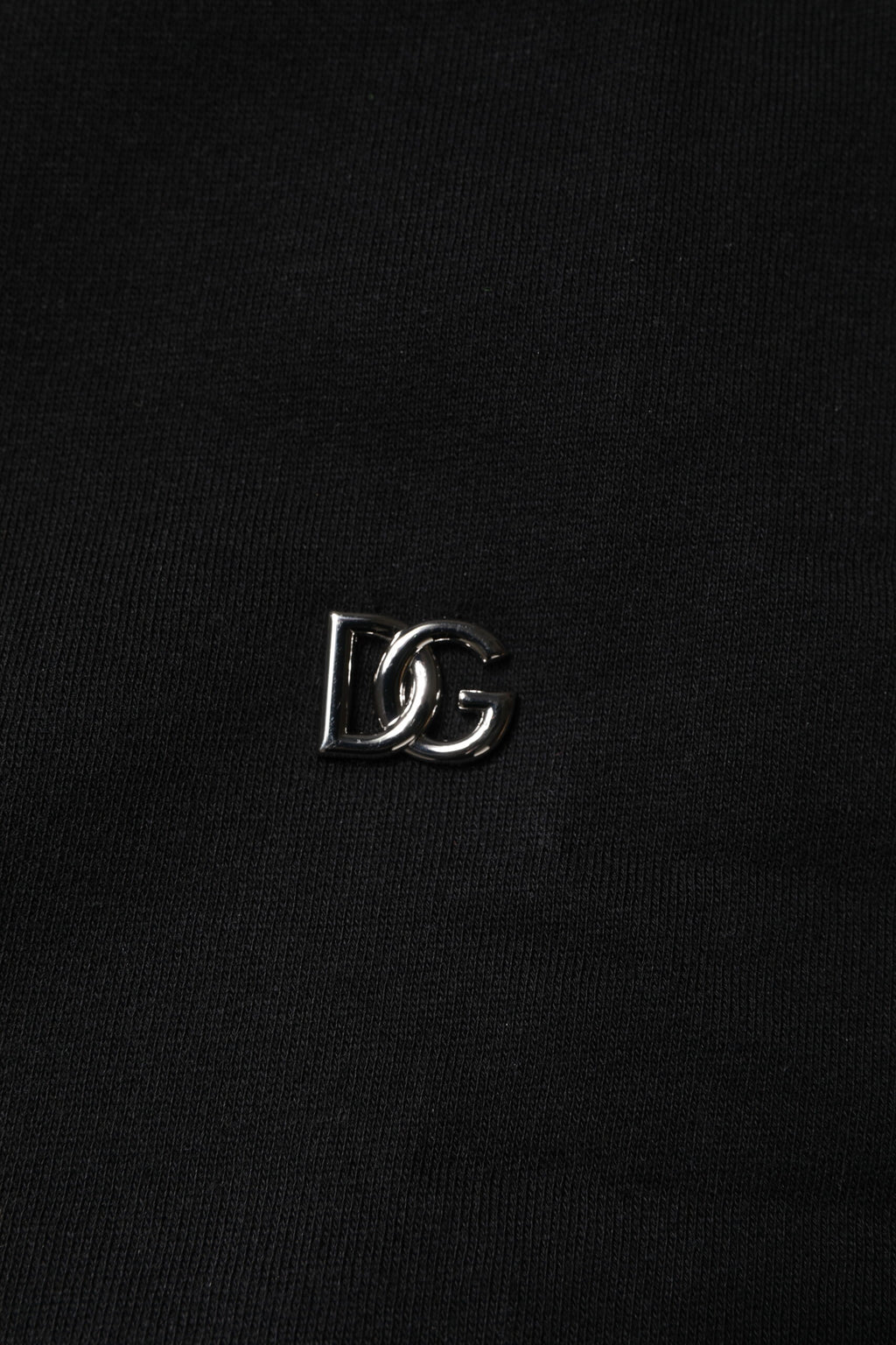 Dolce &amp; Gabbana – Schwarzes Sweatshirt mit Rundhalsausschnitt aus Baumwolle