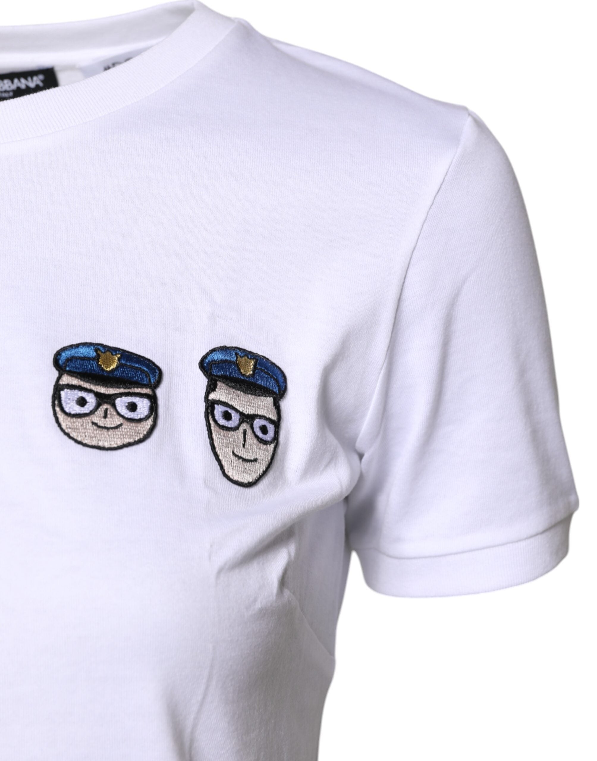T-shirt ras du cou en coton blanc Dolce &amp; Gabbana #DGFamily