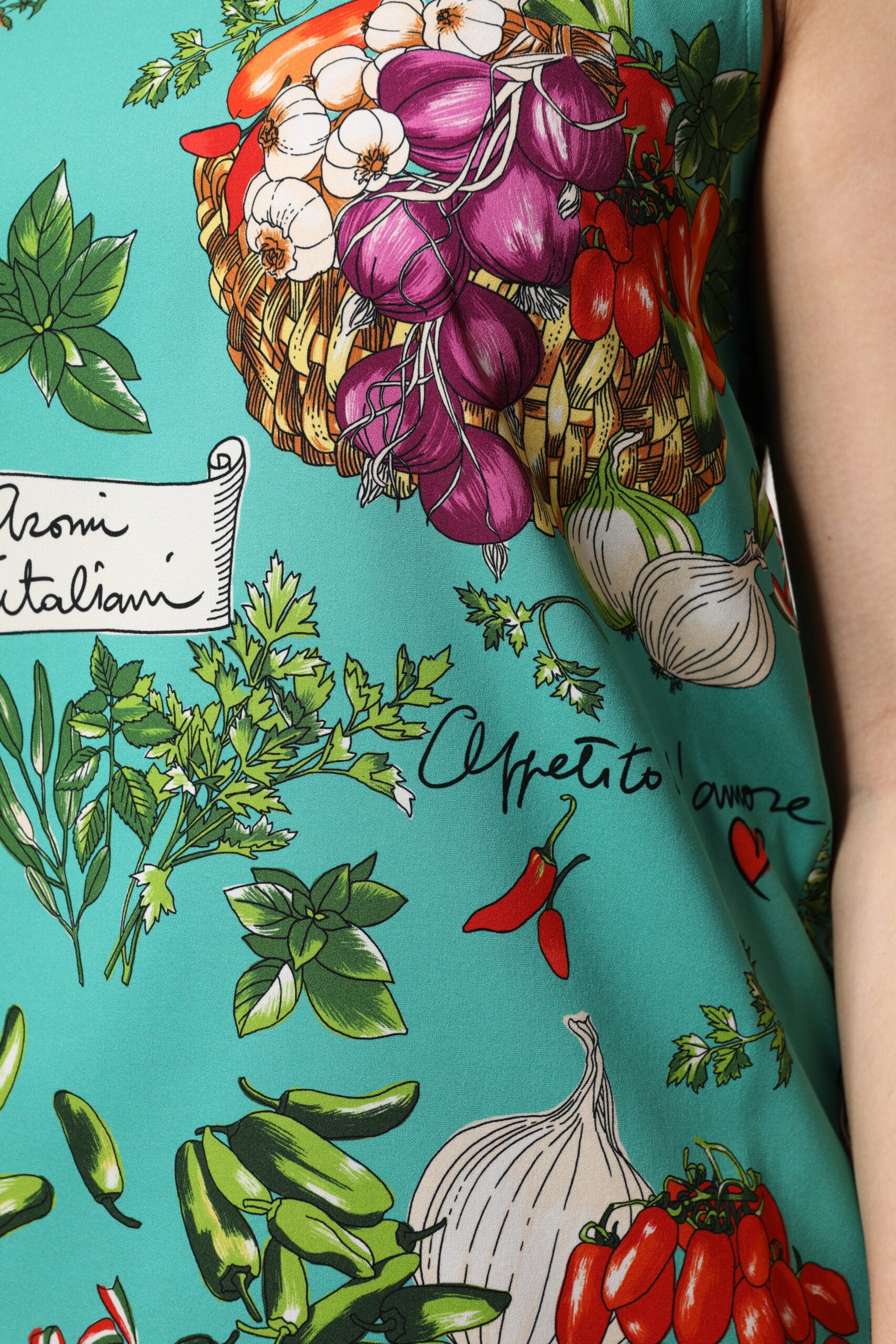 Débardeur sans manches en soie à fleurs multicolores Dolce &amp; Gabbana