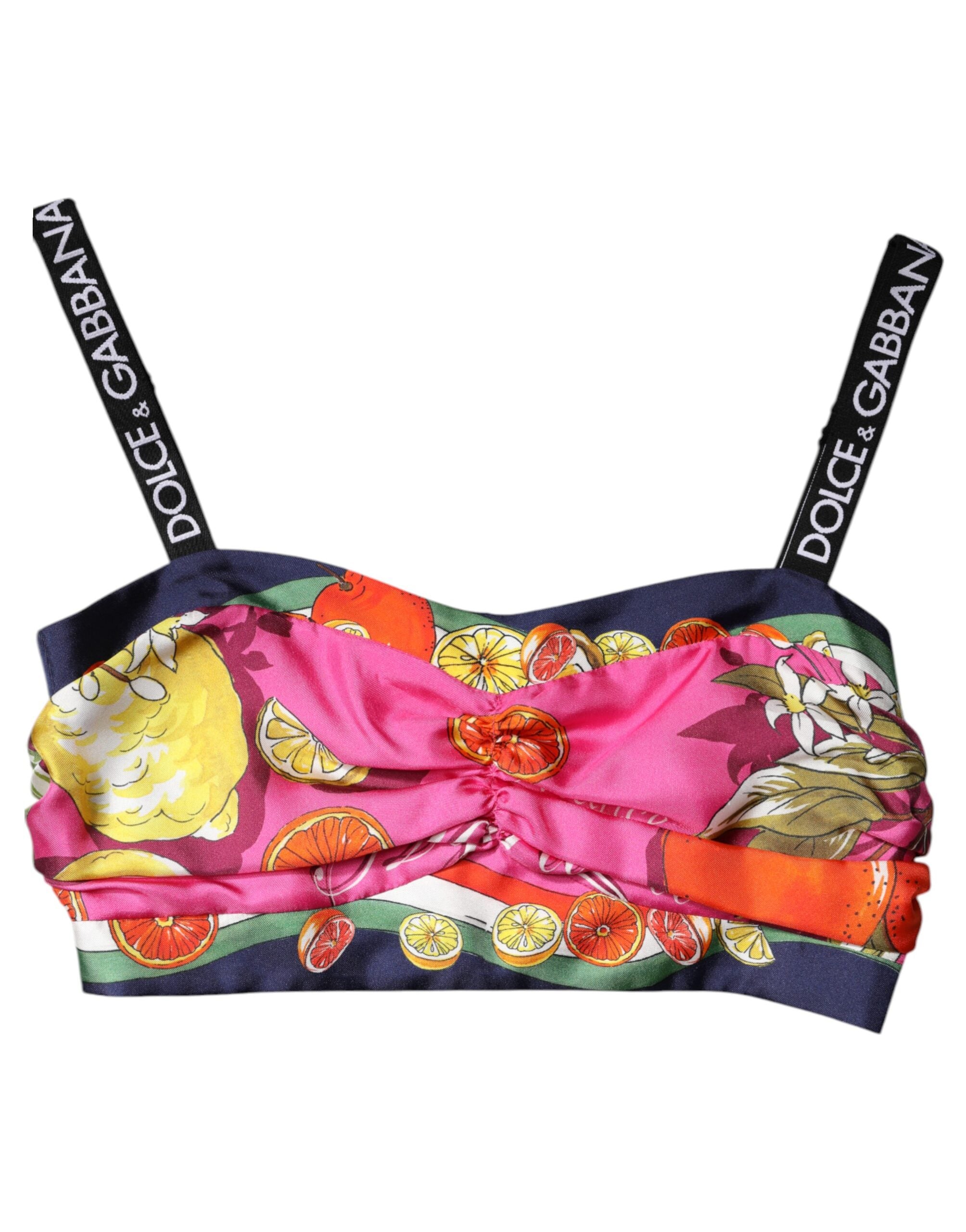 Dolce &amp; Gabbana Haut court bustier sans manches à fleurs multicolores