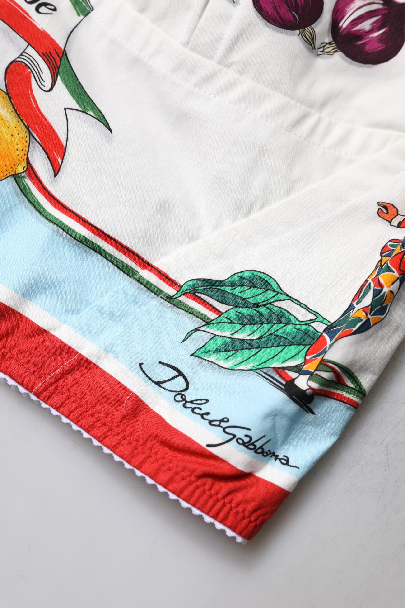 Dolce &amp; Gabbana Haut court blanc à imprimé végétal et décolleté en cœur