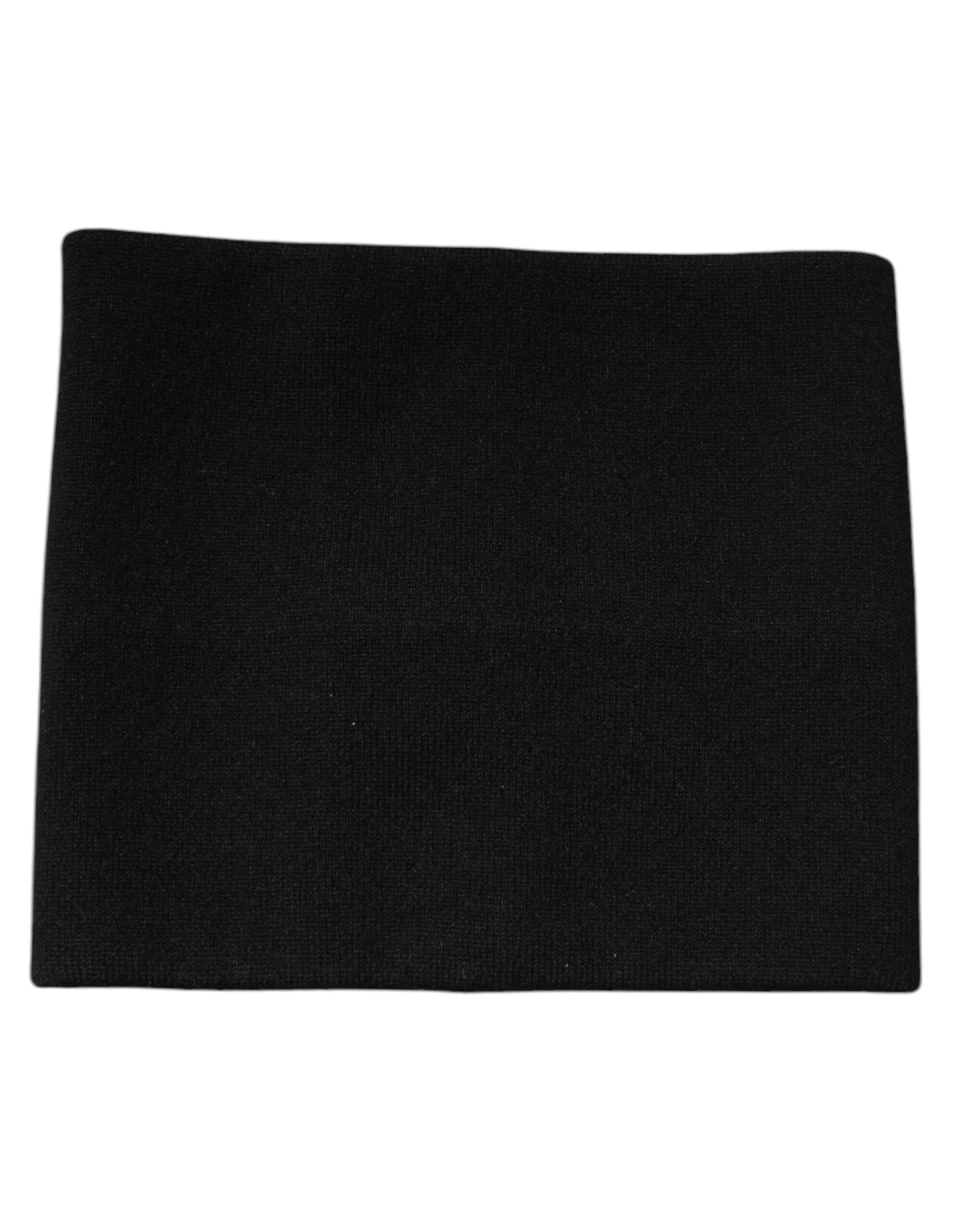 Foulard carré en cachemire noir Dolce &amp; Gabbana