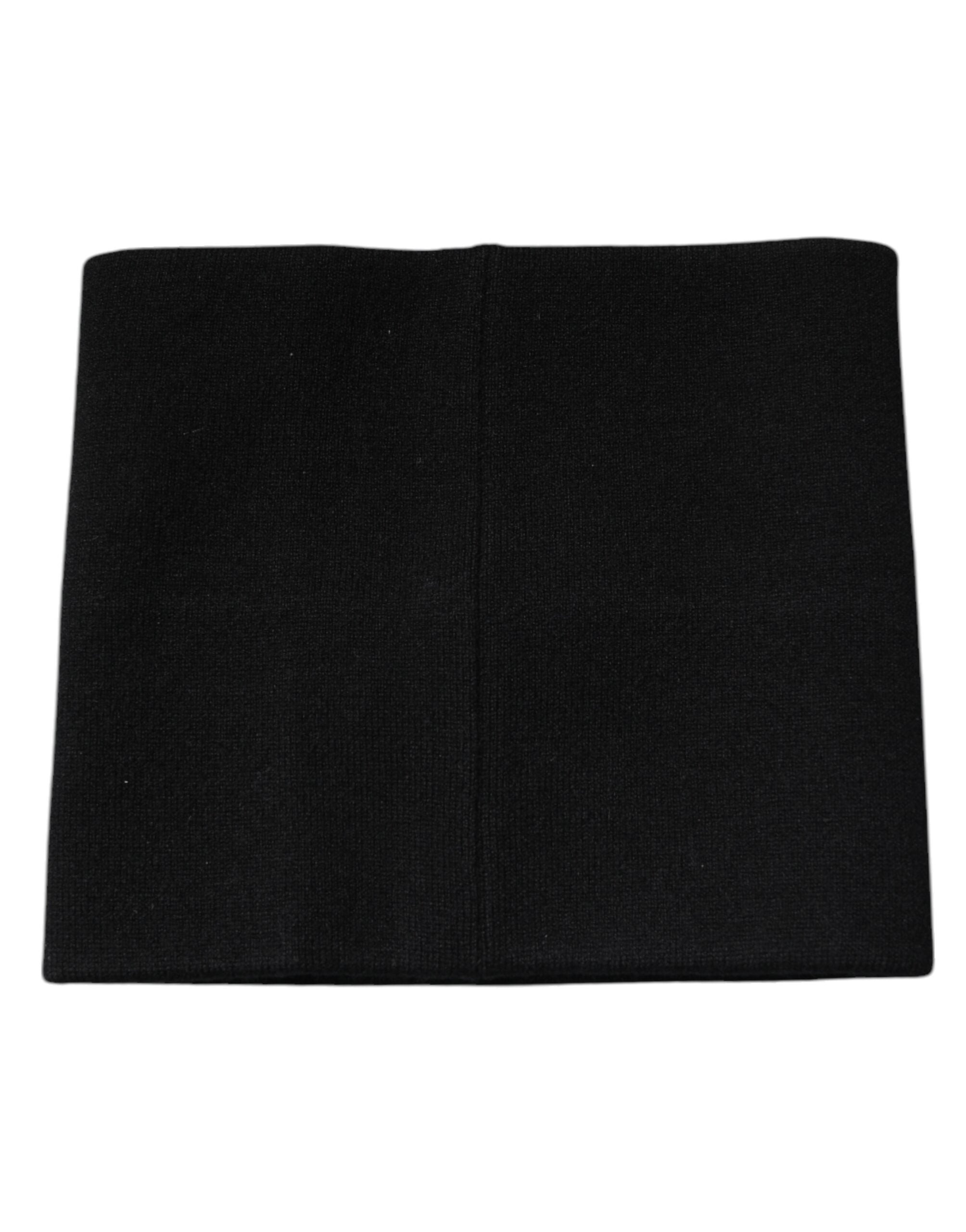 Foulard carré en cachemire noir Dolce &amp; Gabbana
