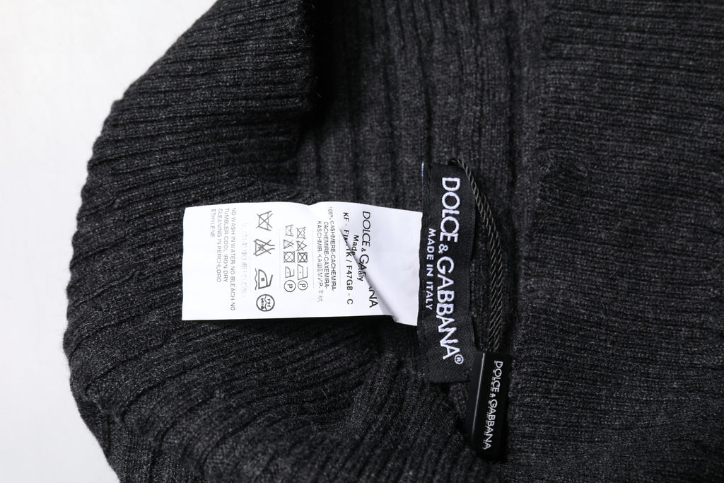 Foulard cache-cou en cachemire noir Dolce &amp; Gabbana