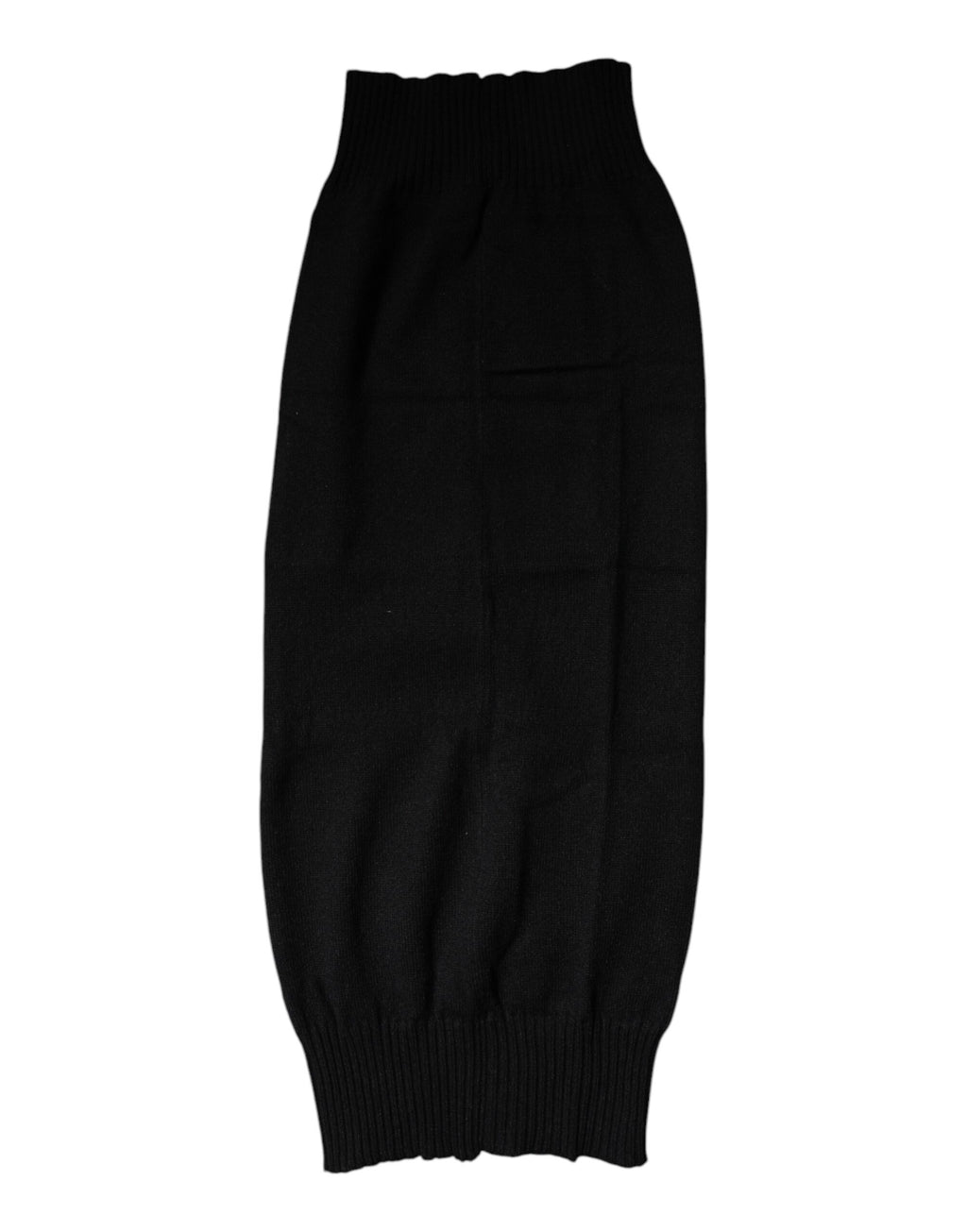 Dolce &amp; Gabbana – Schwarzer, gestrickter Halswärmer-Foulardschal aus Kaschmir