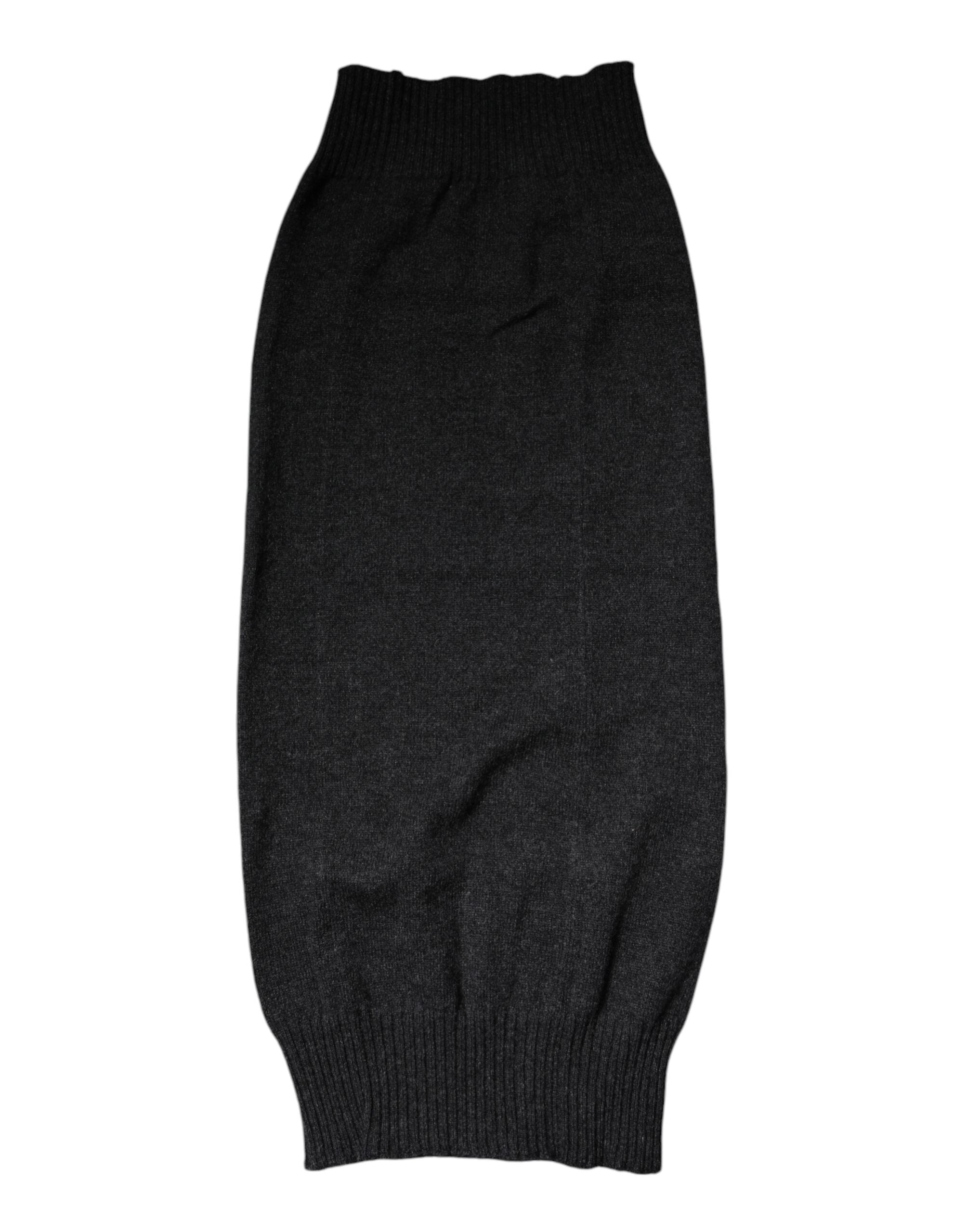 Foulard cache-cou en cachemire noir Dolce &amp; Gabbana