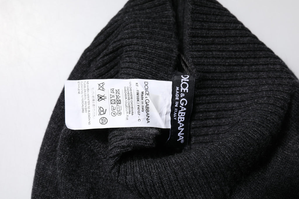 Foulard cache-cou en cachemire noir Dolce &amp; Gabbana