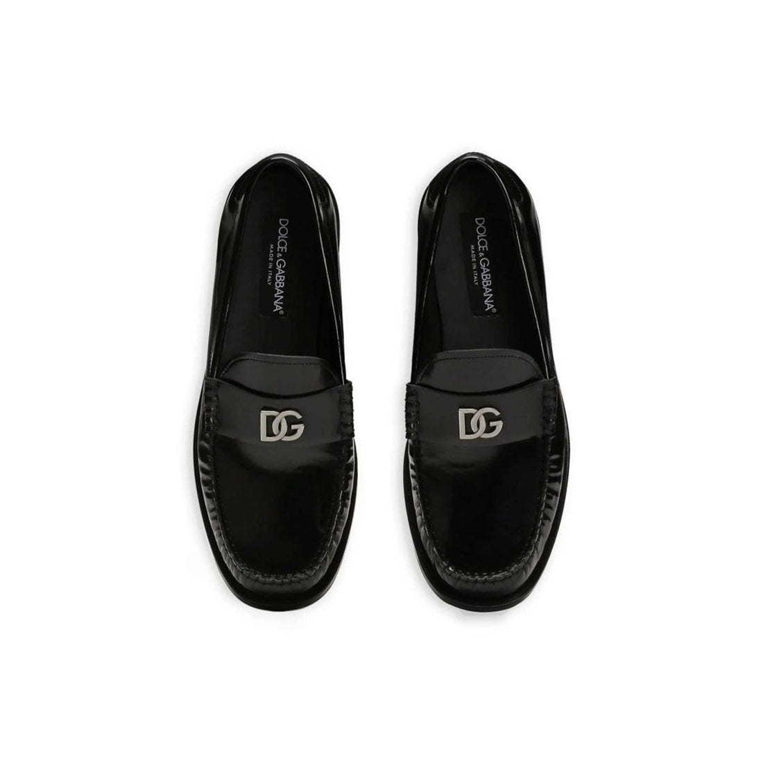 Dolce & Gabbana Leather Logo Loafers