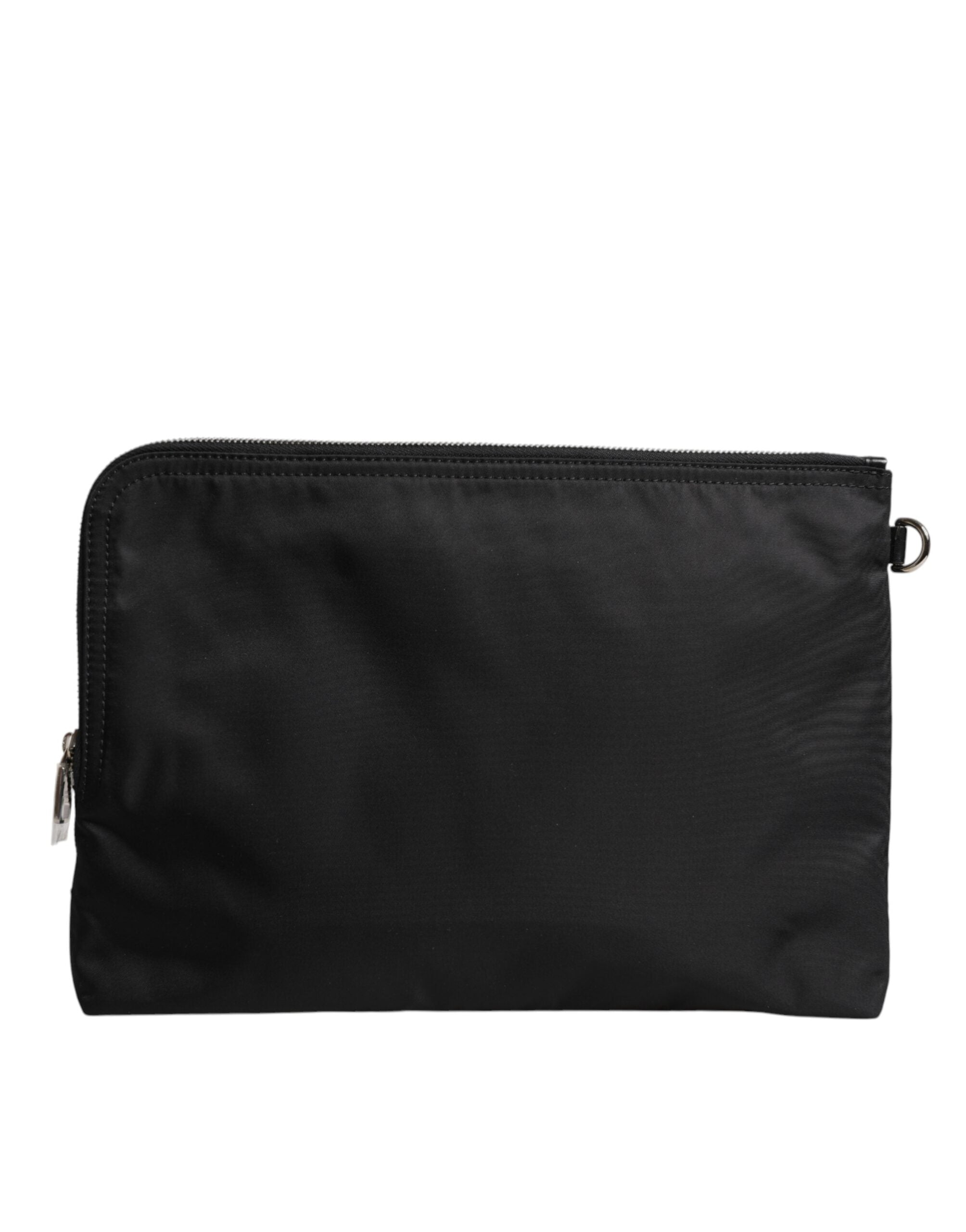 Pochette en nylon noir imprimé DG Milano Dolce &amp; Gabbana
