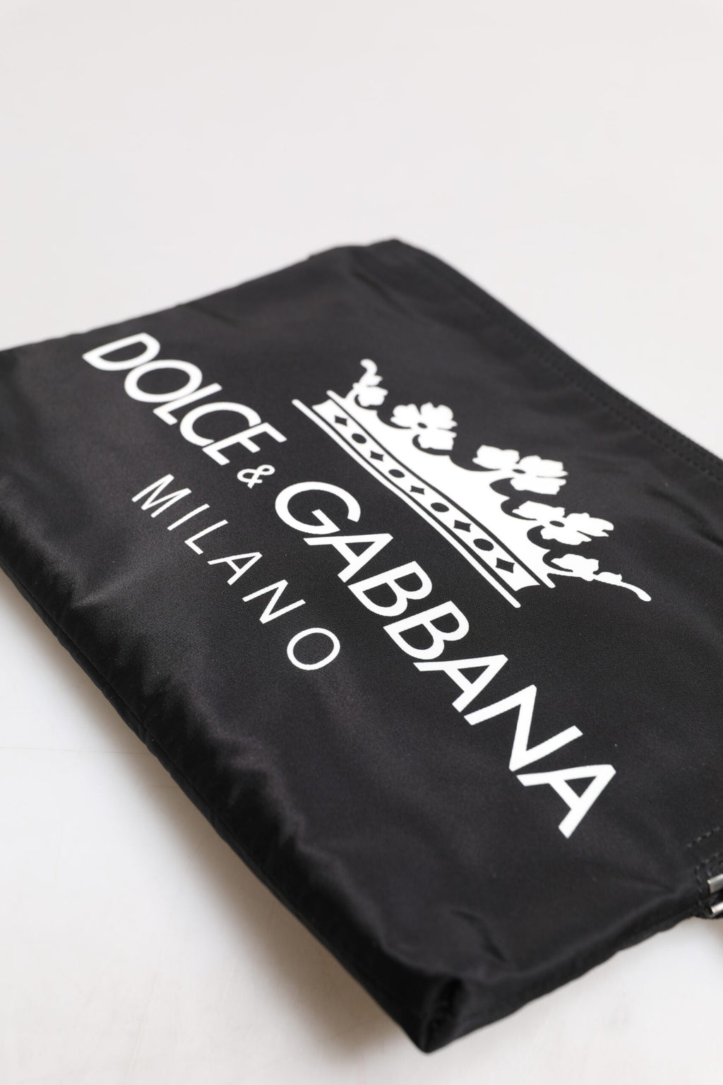 Pochette en nylon noir imprimé DG Milano Dolce &amp; Gabbana