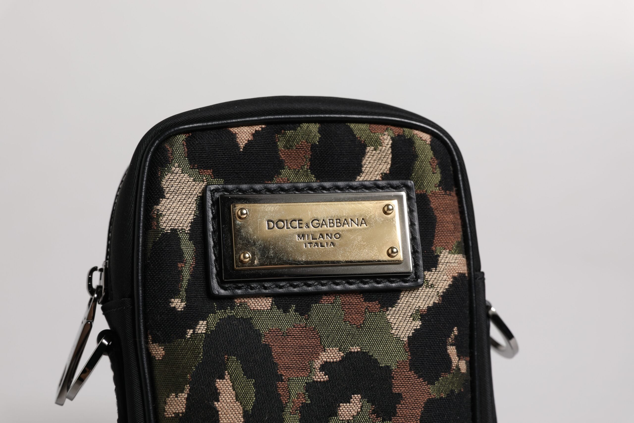 Sac à bandoulière Dolce &amp; Gabbana en jacquard léopard multicolore avec logo et plaque