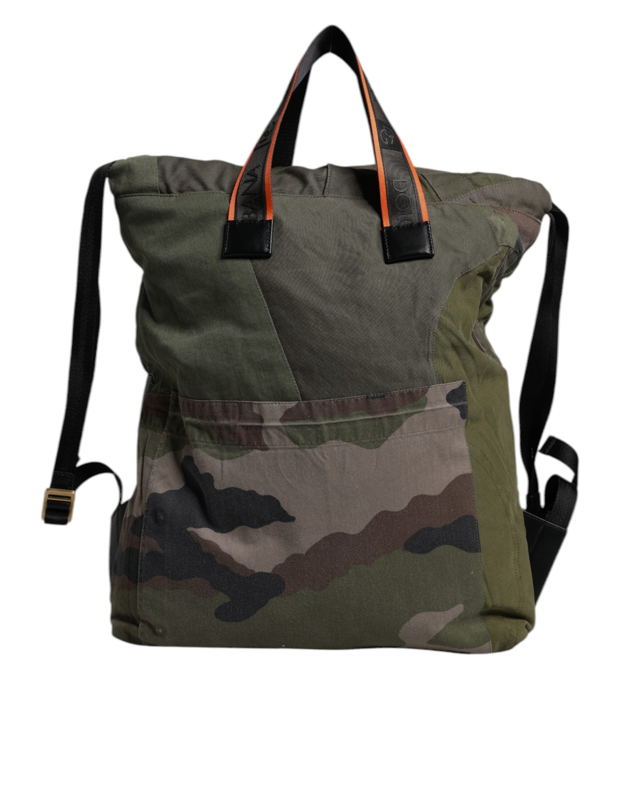 Sac à dos patchwork vert militaire Dolce &amp; Gabbana