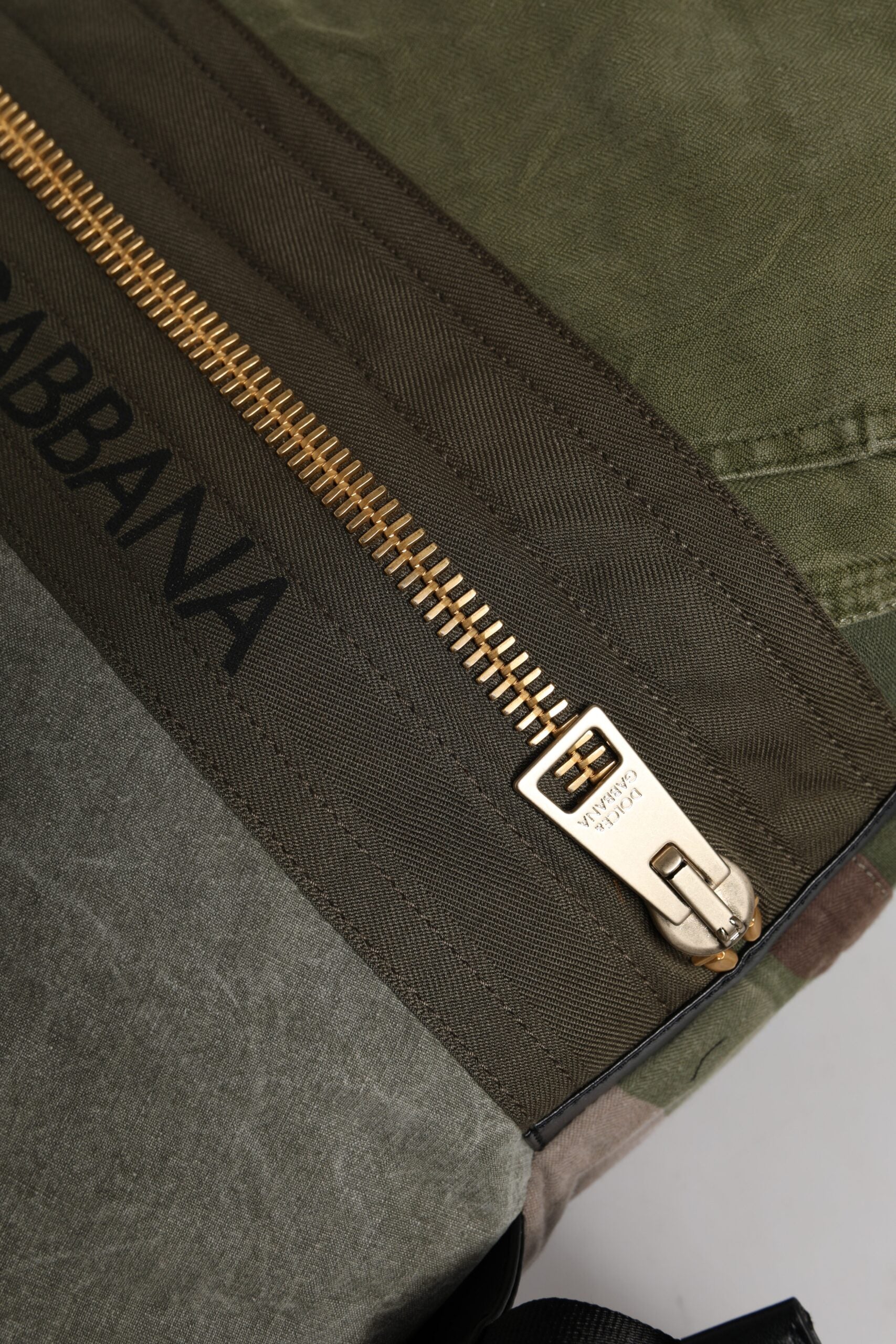 Sac à dos patchwork vert militaire Dolce &amp; Gabbana