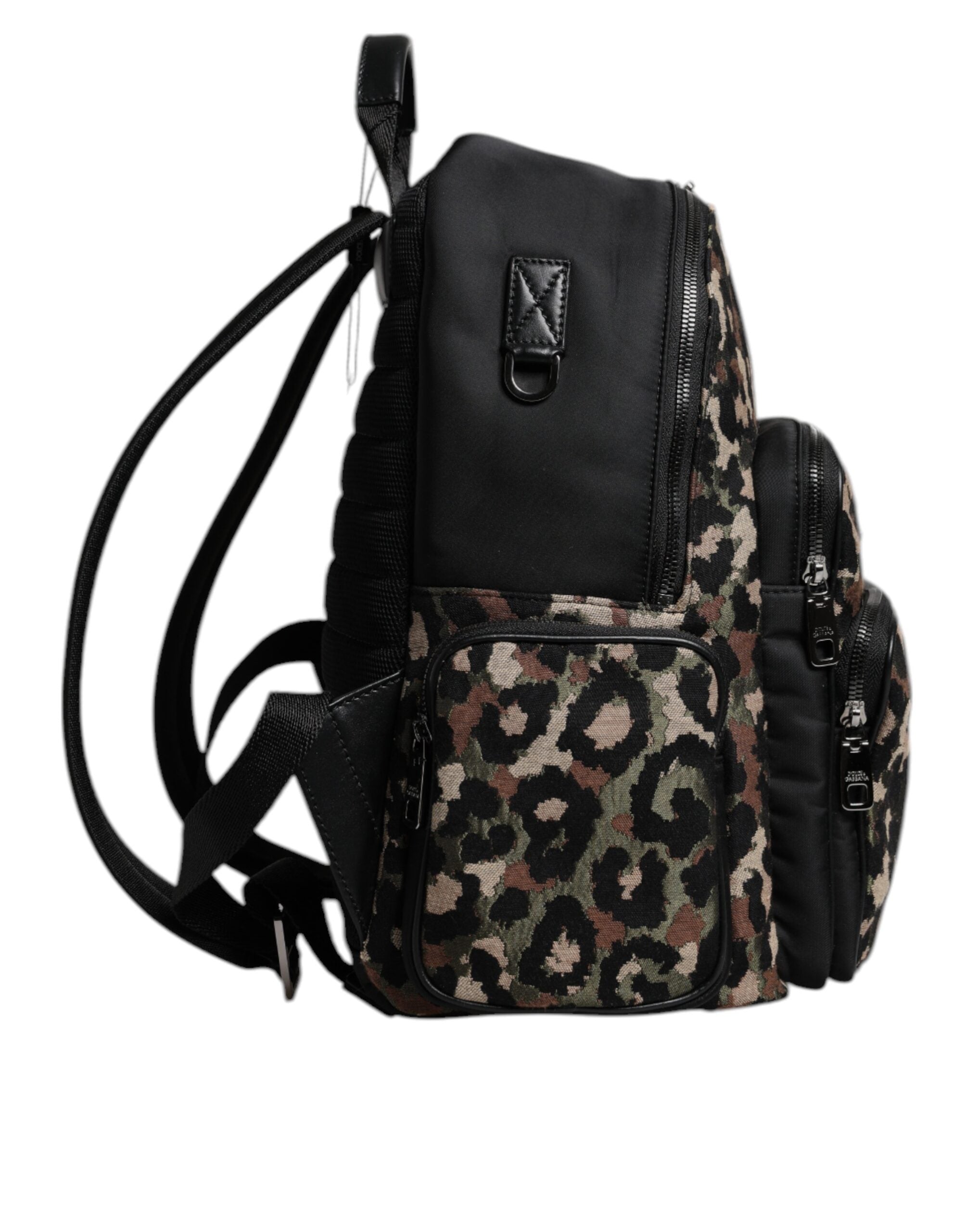 Sac à dos Dolce &amp; Gabbana pour homme avec plaque logo DG et imprimé léopard multicolore