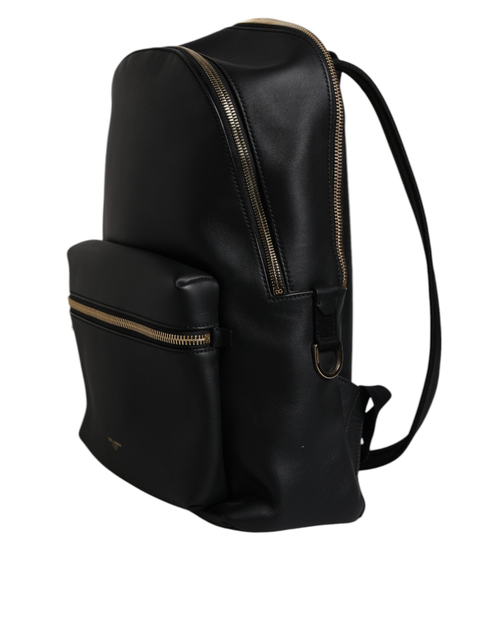 Sac à dos de voyage Dolce &amp; Gabbana en cuir noir avec logo imprimé DG