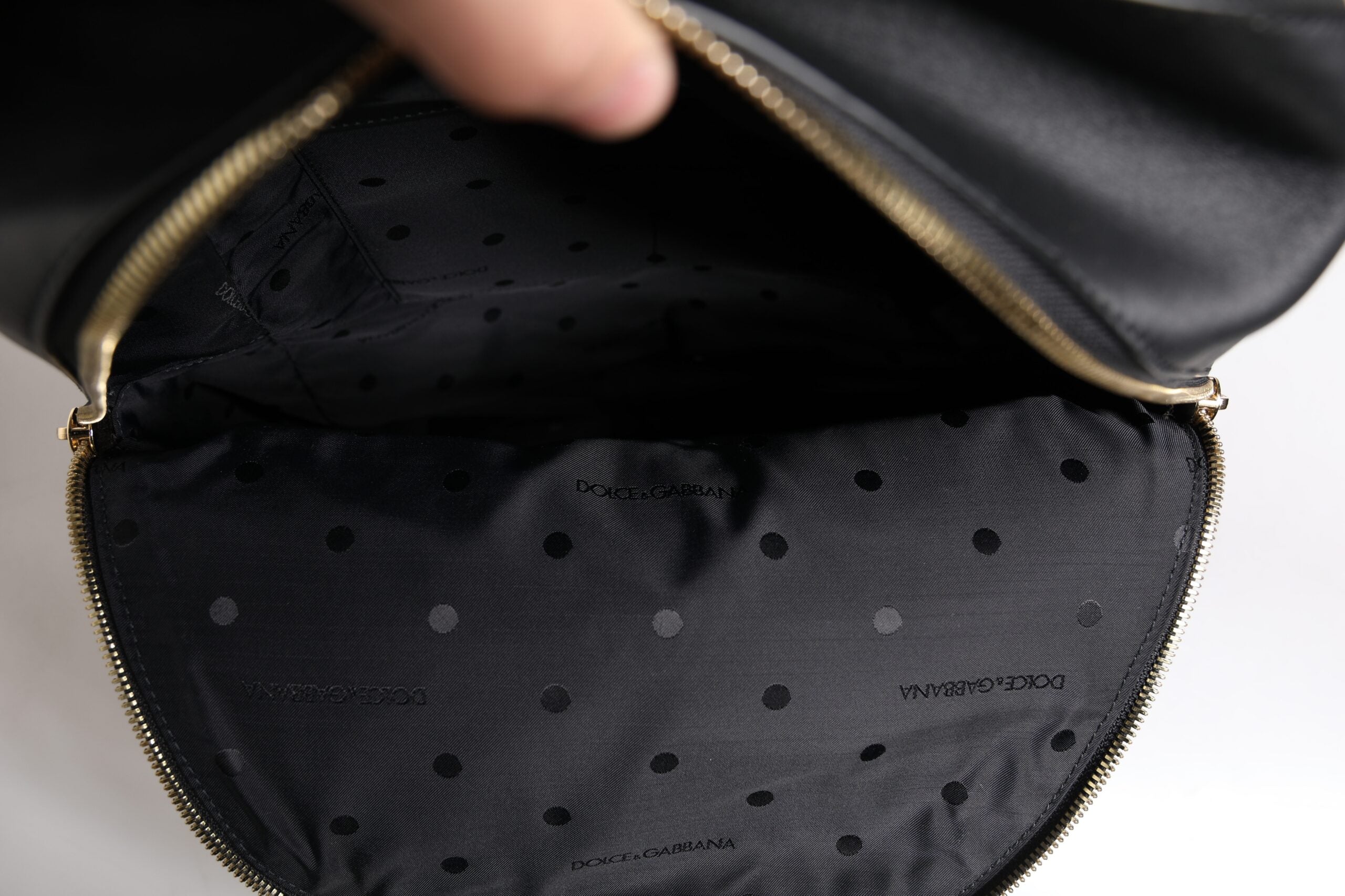 Sac à dos de voyage Dolce &amp; Gabbana en cuir noir avec logo imprimé DG
