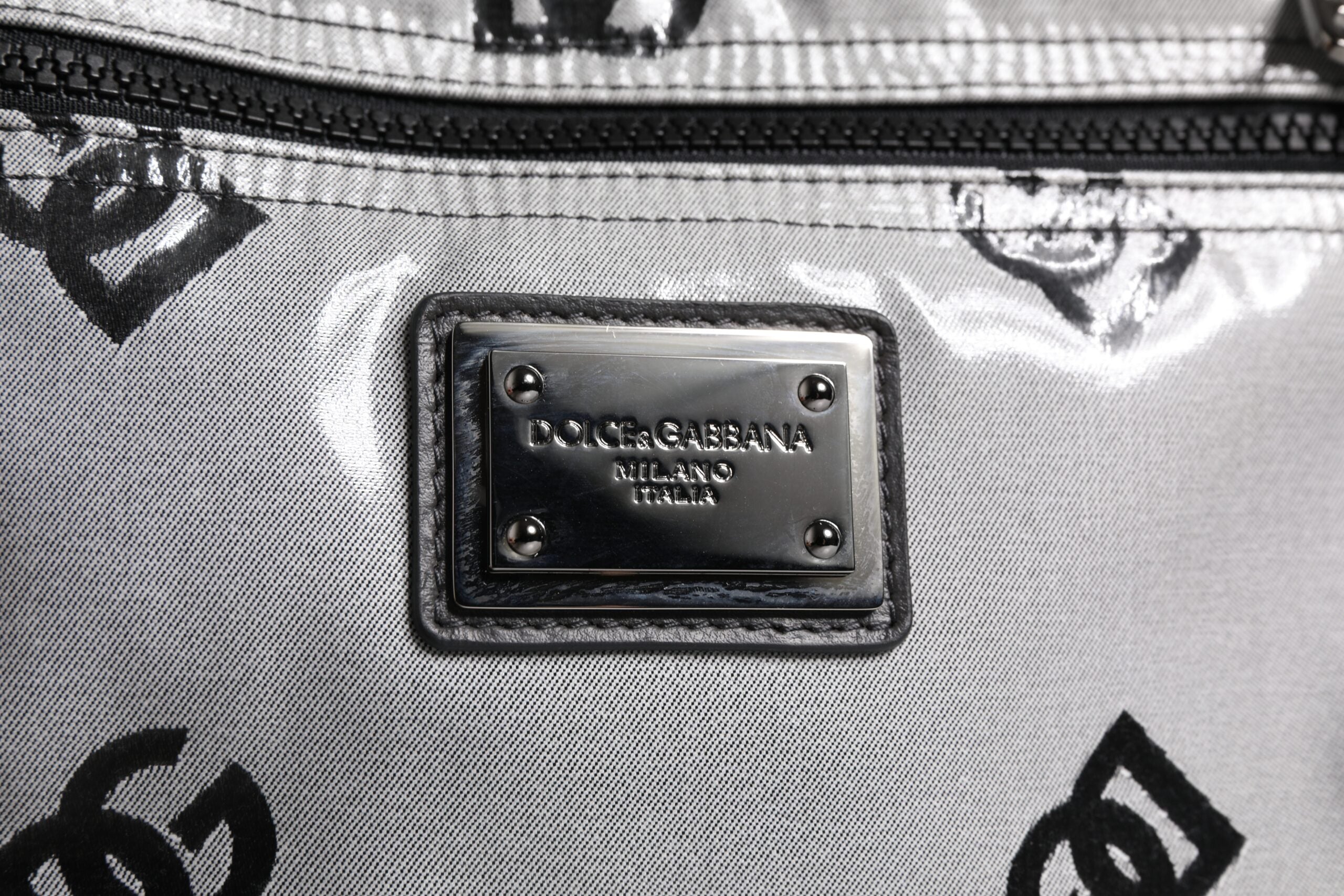 Sac à dos Dolce &amp; Gabbana en polyester gris et noir avec logo DG