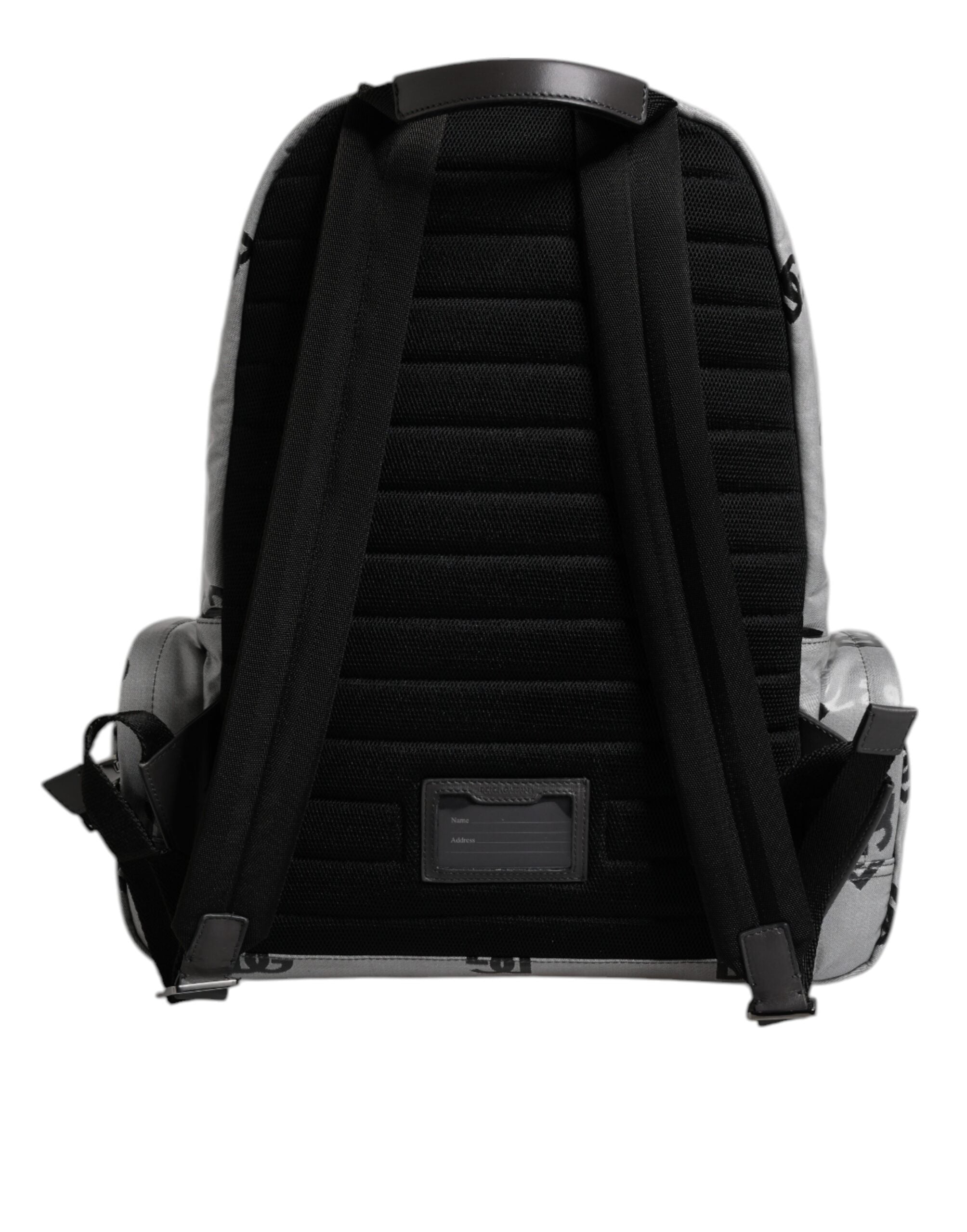 Sac à dos Dolce &amp; Gabbana en polyester gris et noir avec logo DG