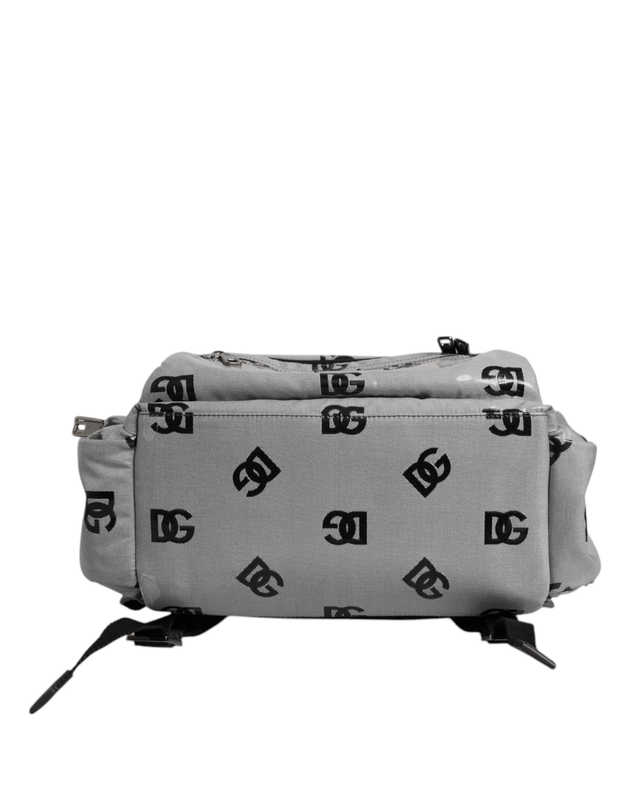 Sac à dos Dolce &amp; Gabbana en polyester gris et noir avec logo DG