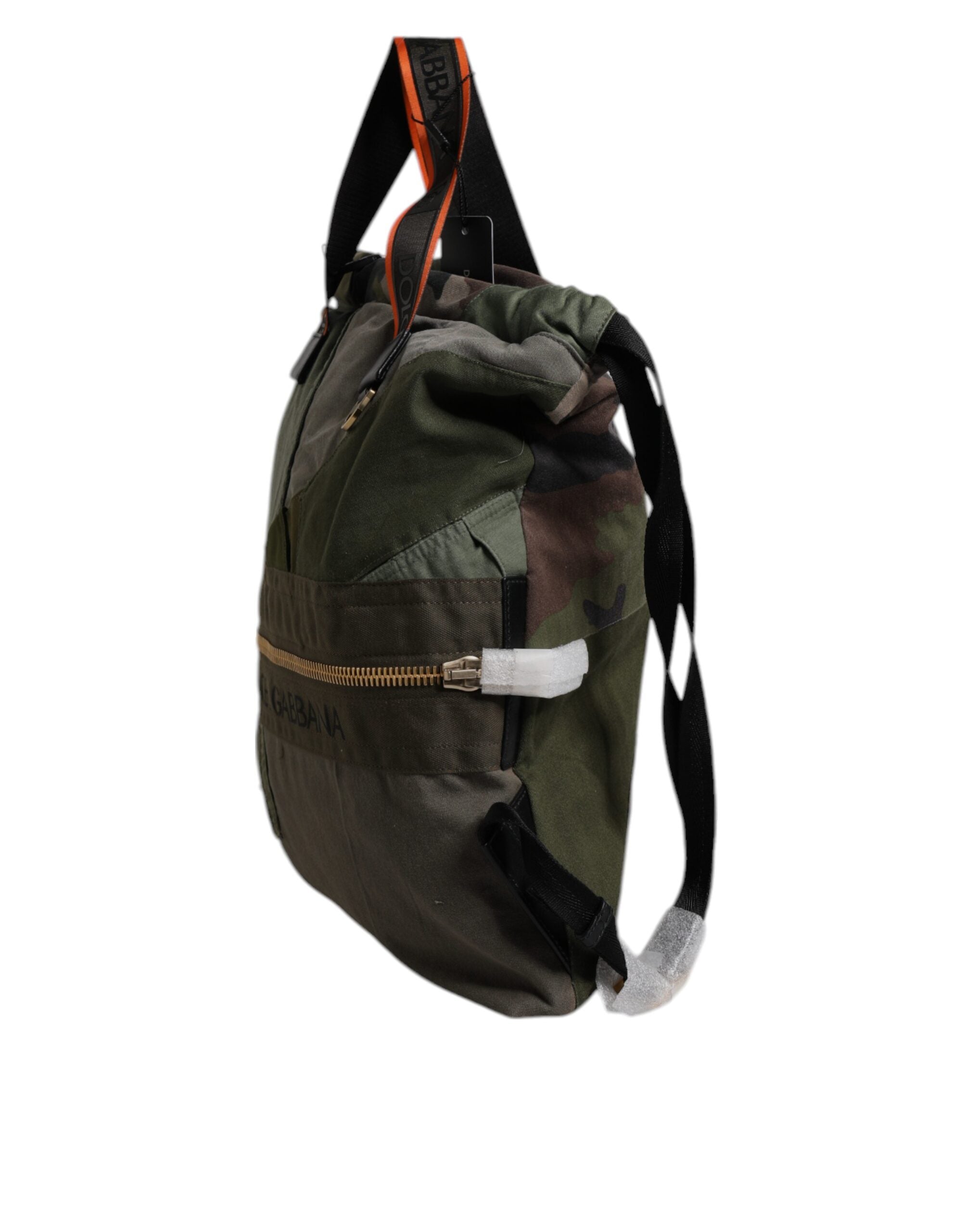 Sac à dos patchwork vert militaire Dolce &amp; Gabbana