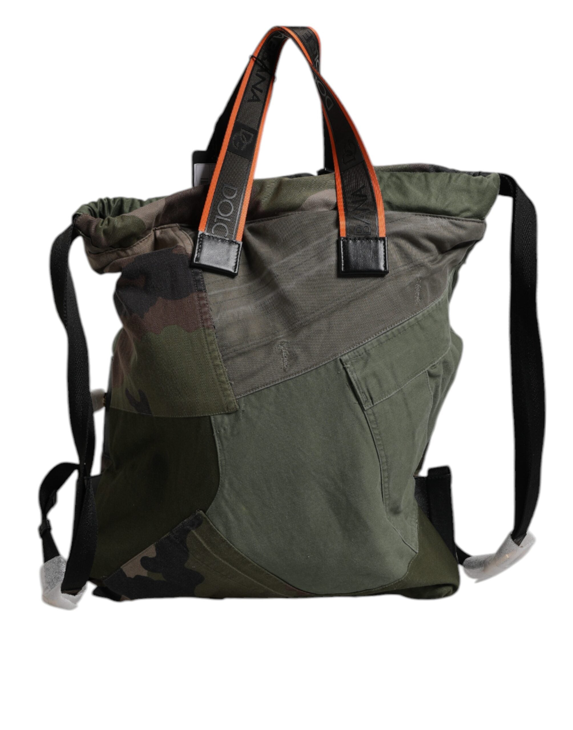 Sac à dos patchwork vert militaire Dolce &amp; Gabbana