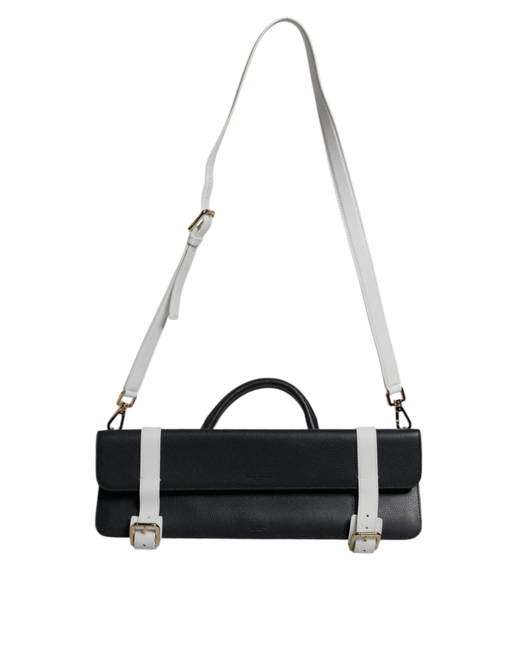Sac bandoulière Dolce &amp; Gabbana en cuir de veau bleu et blanc