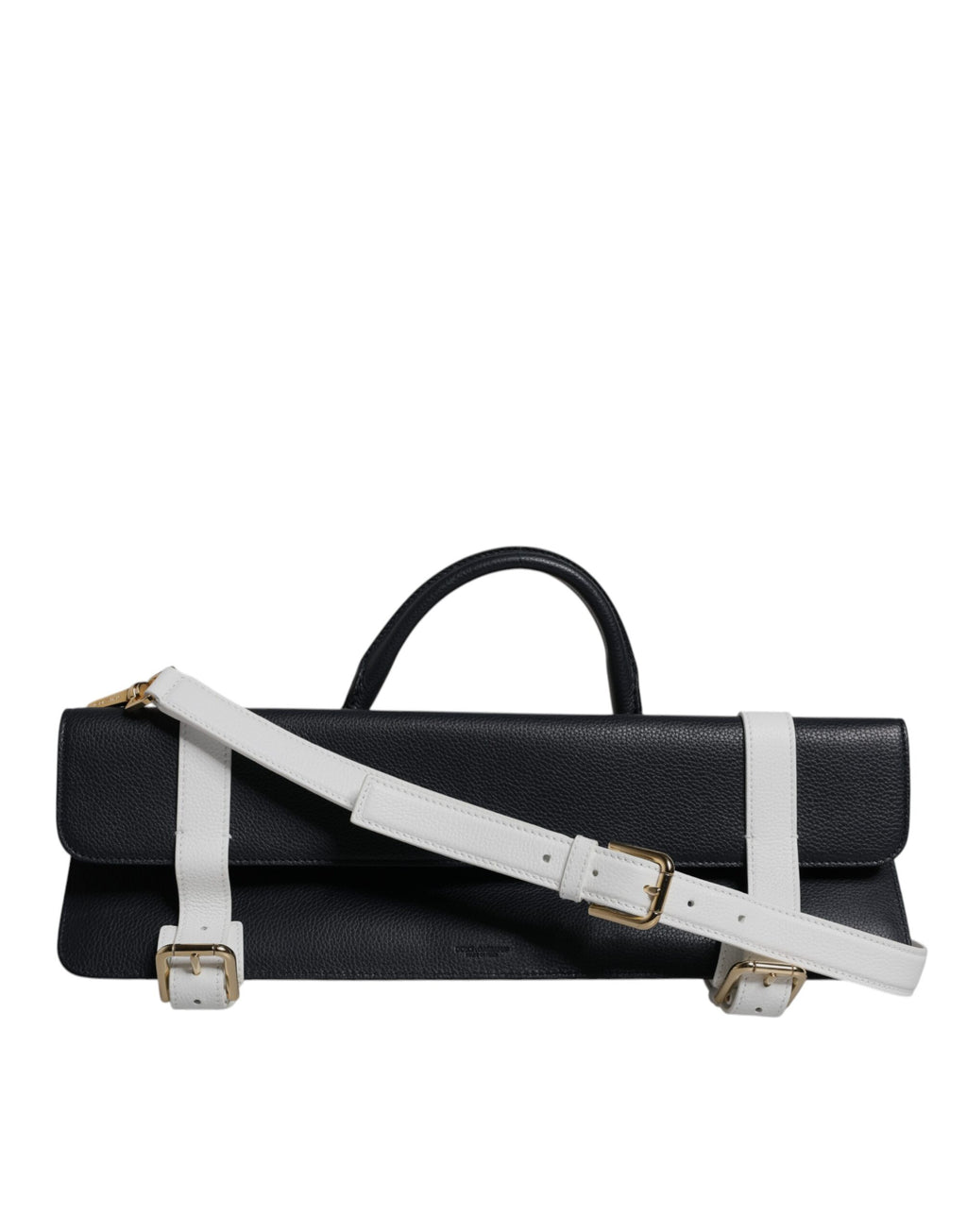 Sac bandoulière Dolce &amp; Gabbana en cuir de veau bleu et blanc
