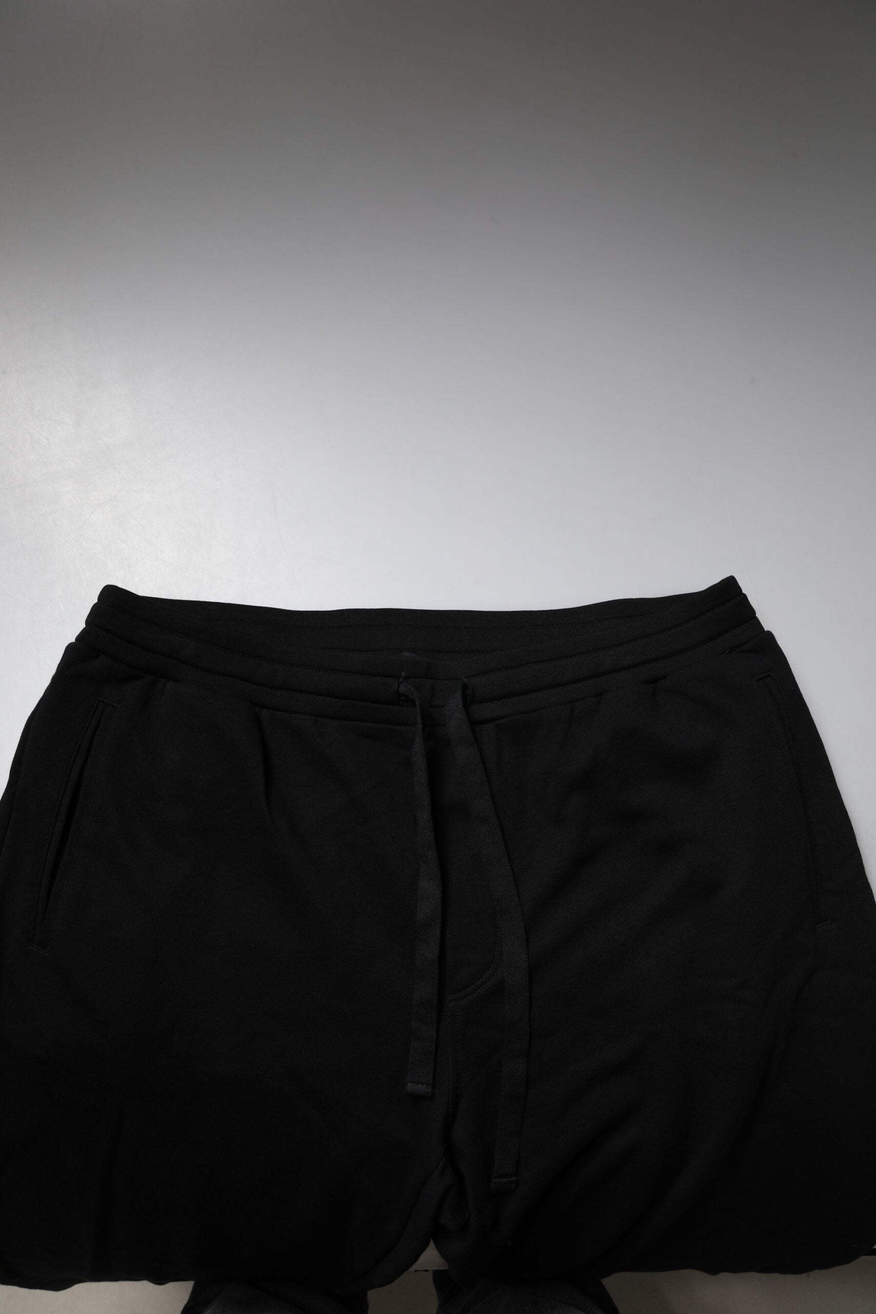 Dolce &amp; Gabbana – Schwarze Jogginghose aus Baumwolle mit Kronenlogo