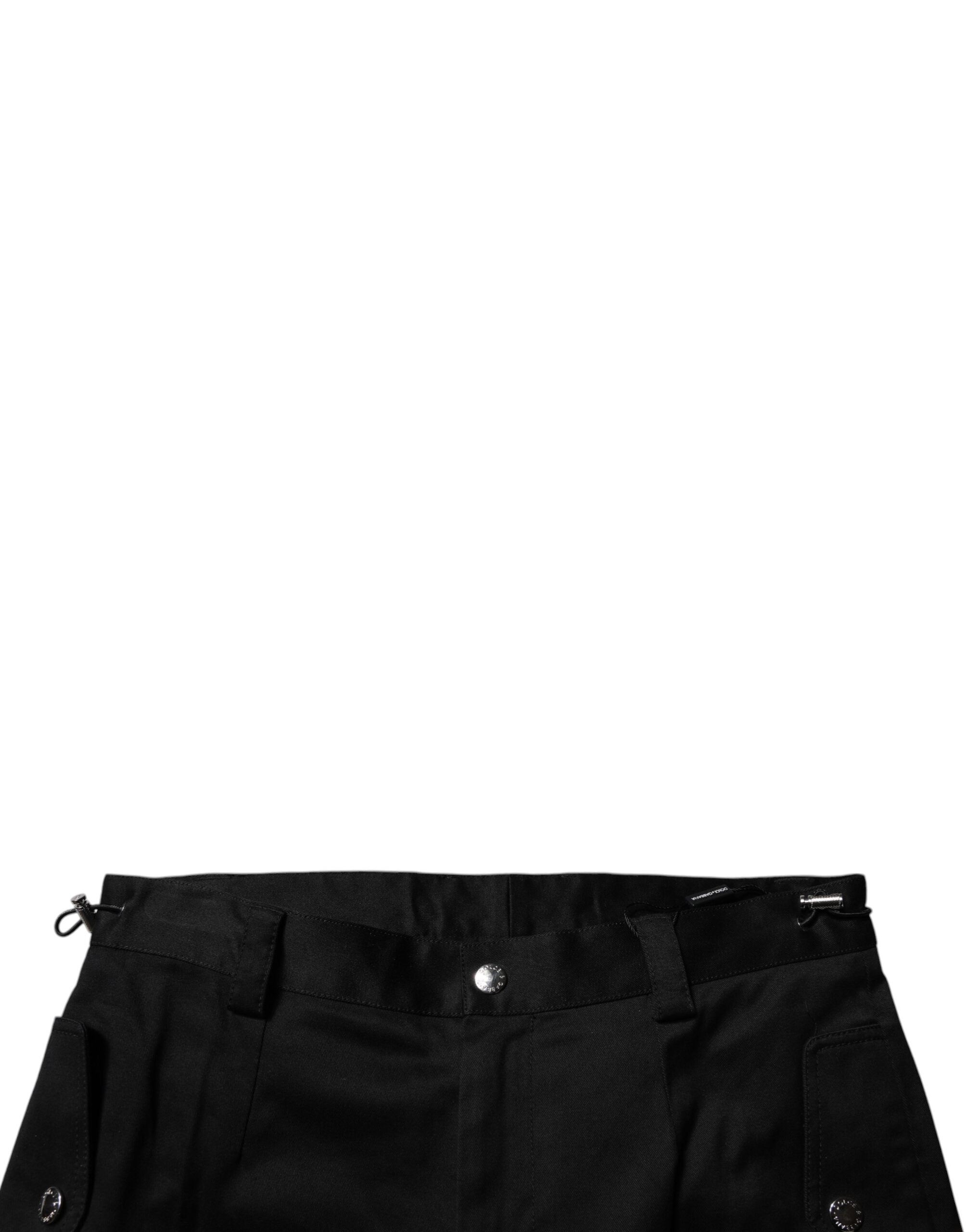 Dolce &amp; Gabbana – Schwarze Cargo-Karosseriehose aus Baumwolle