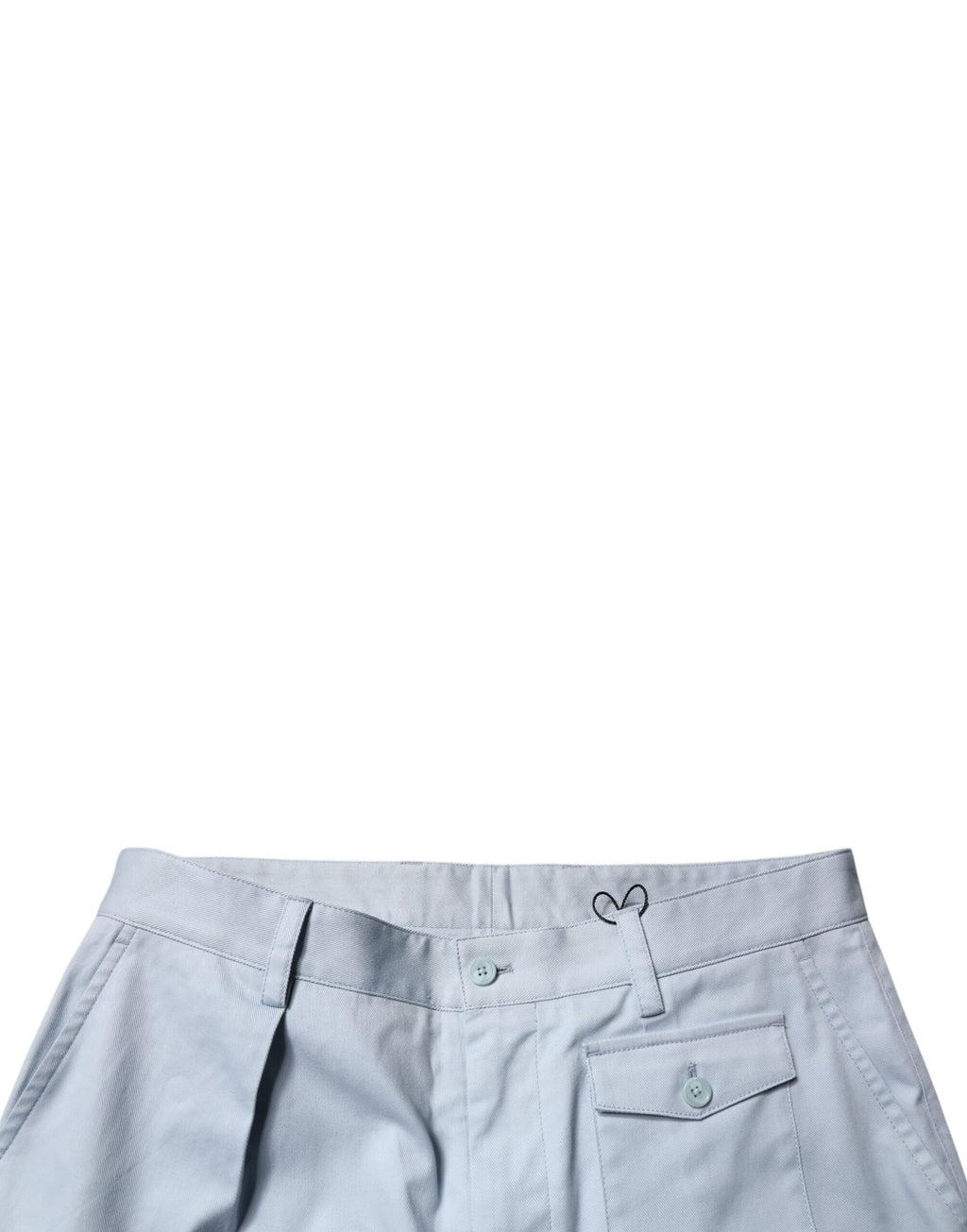 Dolce &amp; Gabbana Hellblaue Cargo-Kartonhose aus Baumwolle