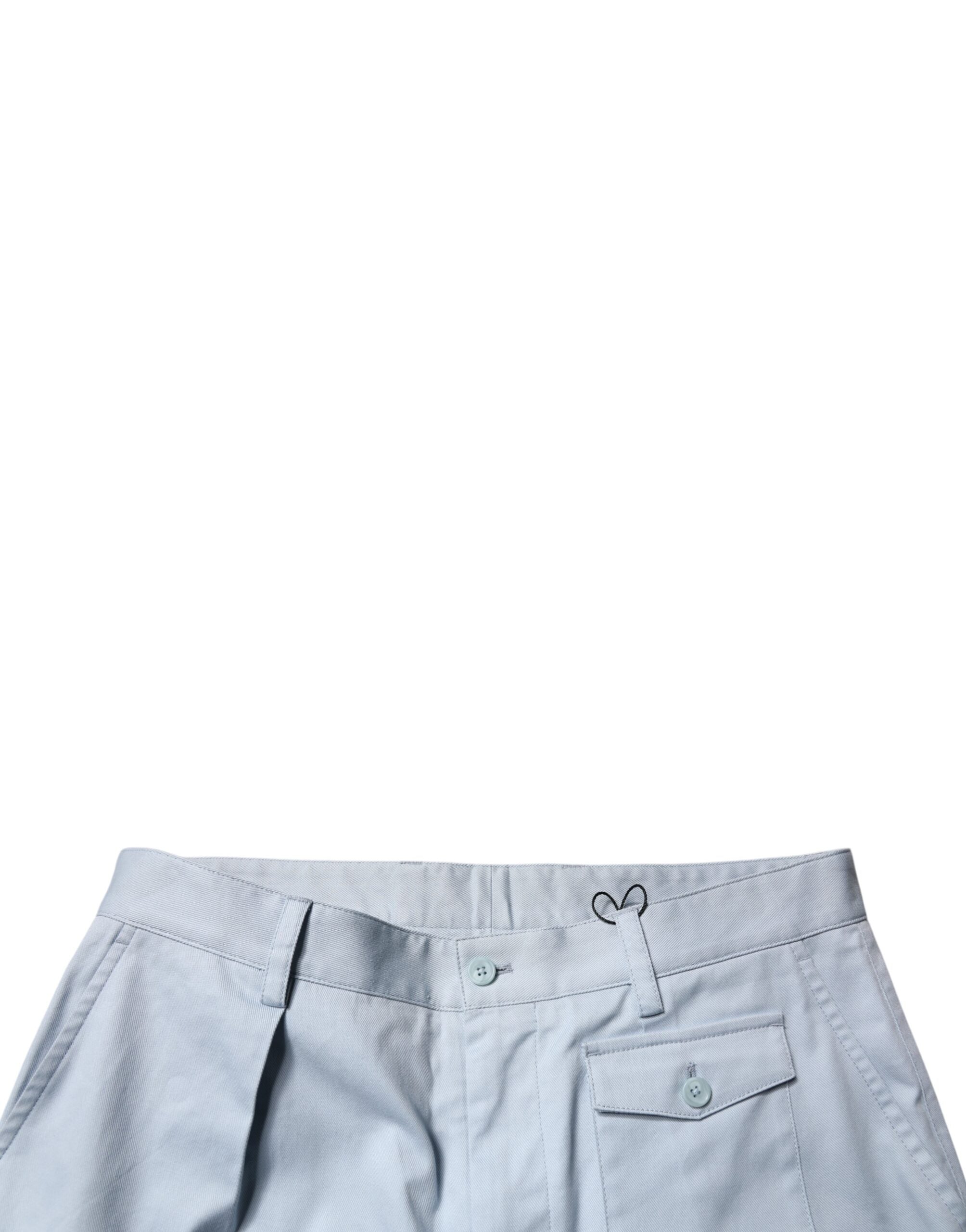 Dolce &amp; Gabbana Hellblaue Cargo-Kartonhose aus Baumwolle