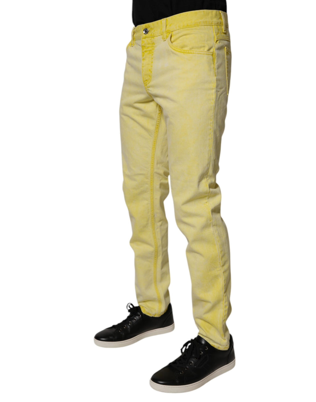 Dolce &amp; Gabbana Gelbe Skinny-Jeans aus Baumwollstretch für Herren