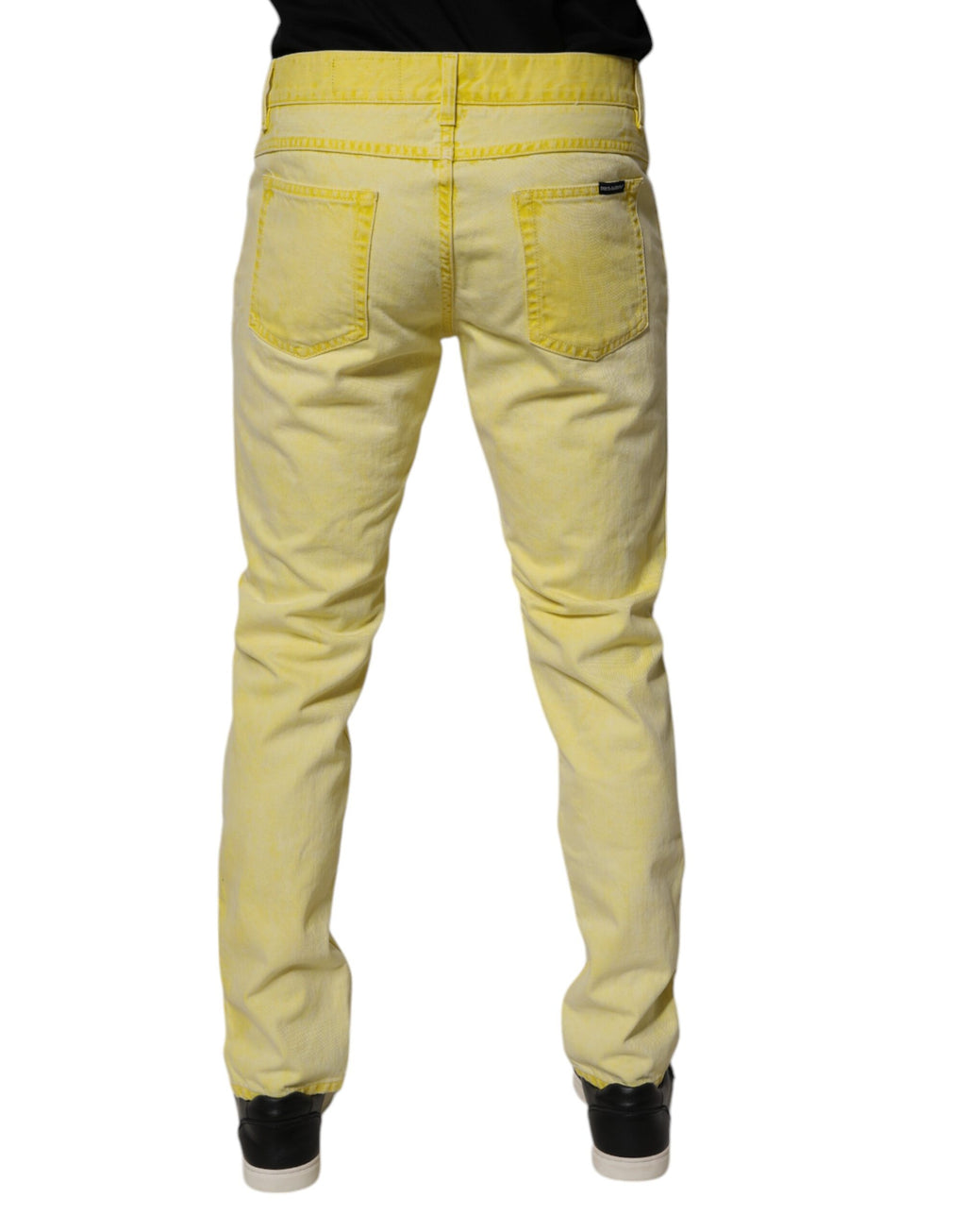 Dolce &amp; Gabbana Gelbe Skinny-Jeans aus Baumwollstretch für Herren