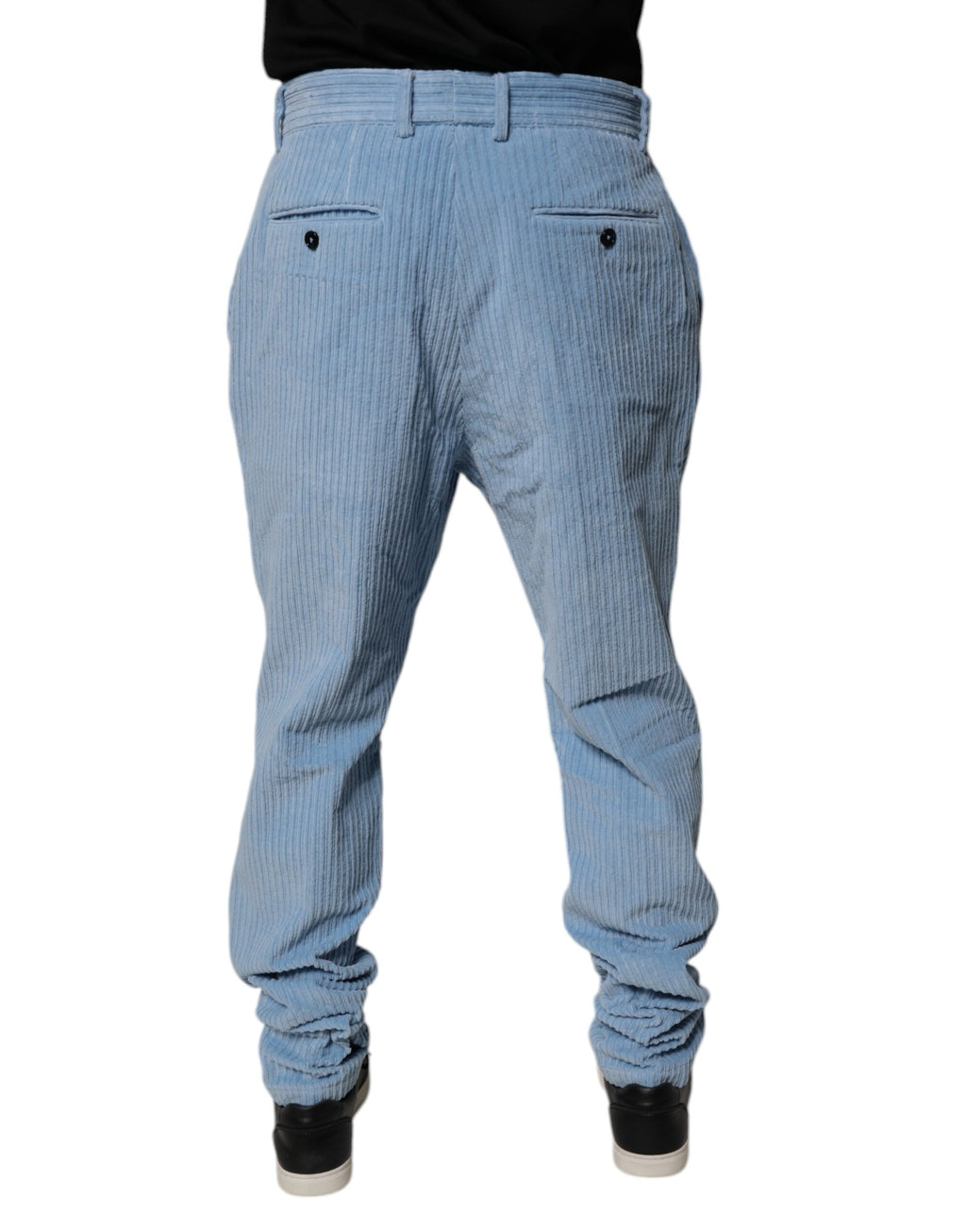 Dolce &amp; Gabbana Hellblaue Skinny-Jeans aus Cord-Baumwolle