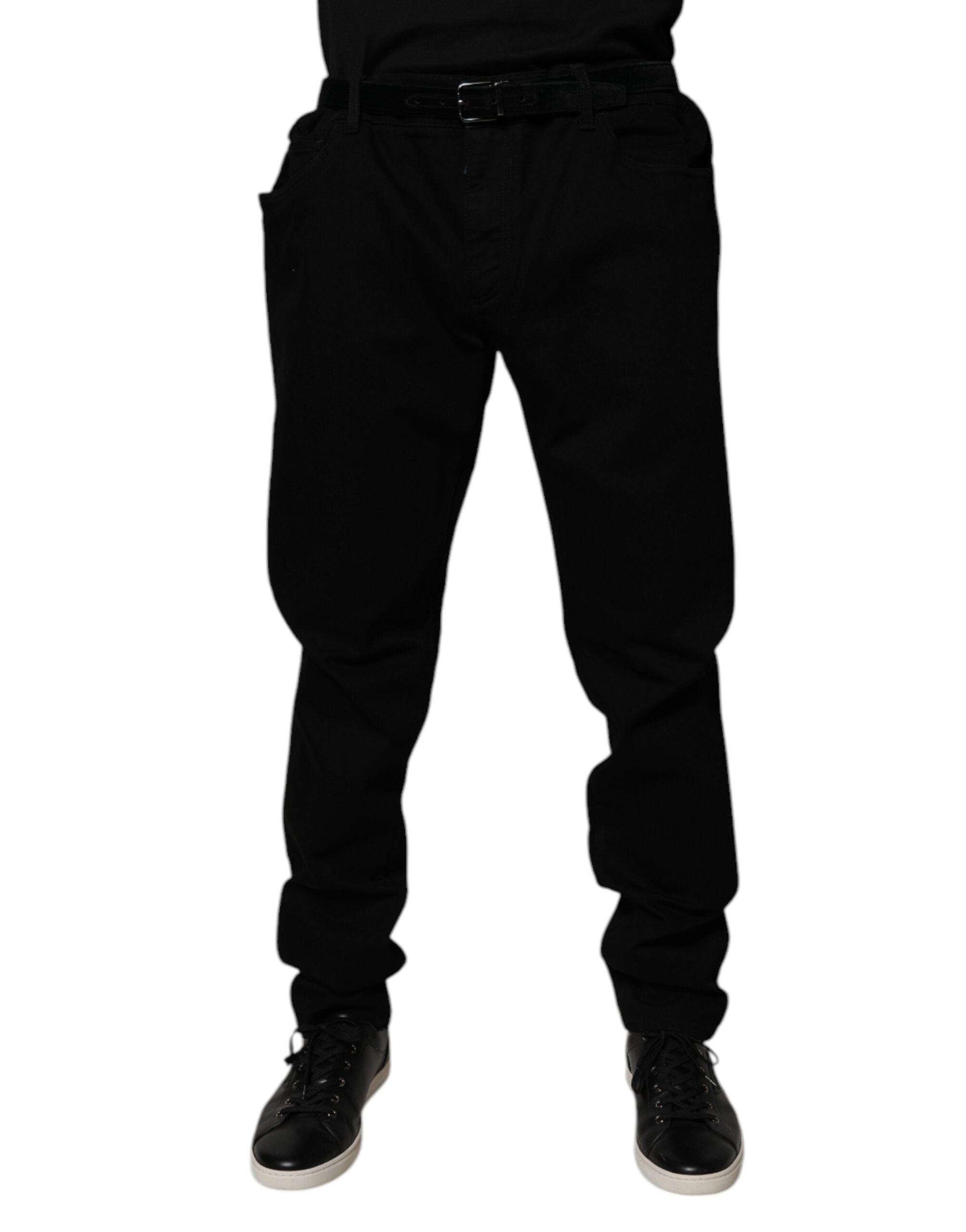 Dolce &amp; Gabbana – Schwarze Slim-Fit-Jeans aus Stretch-Baumwolle
