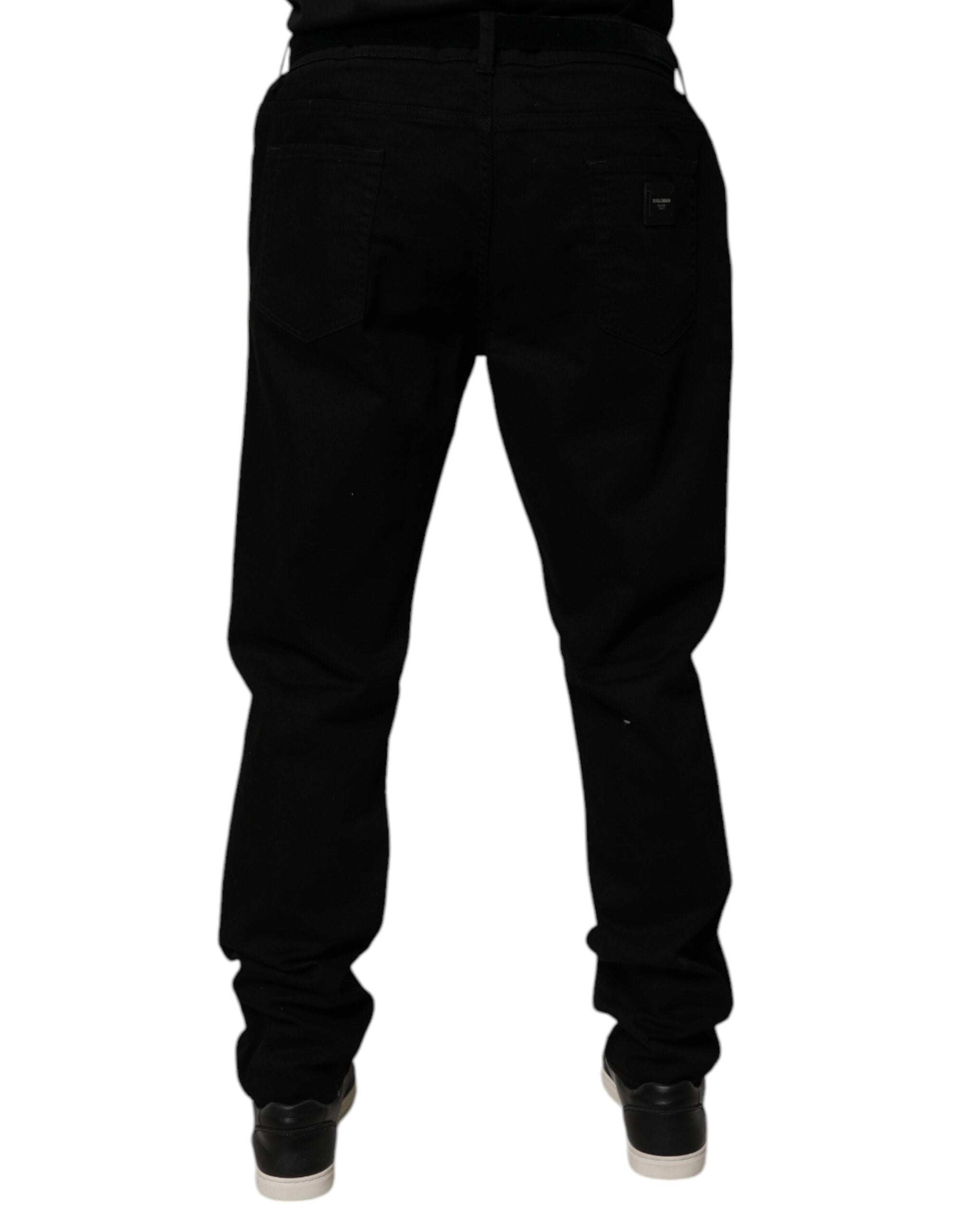 Dolce &amp; Gabbana – Schwarze Slim-Fit-Jeans aus Stretch-Baumwolle