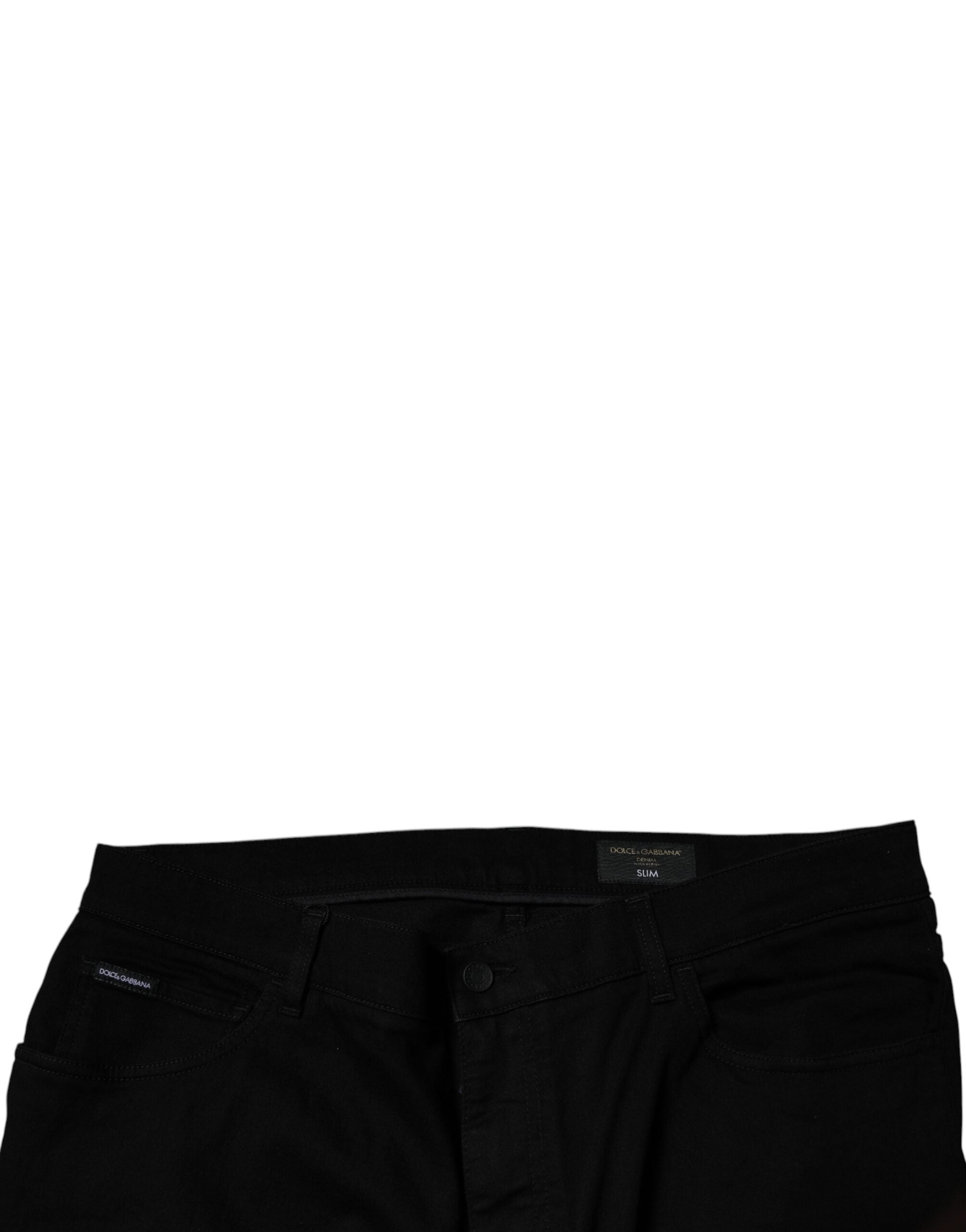 Dolce &amp; Gabbana – Schwarze Slim-Fit-Jeans aus Stretch-Baumwolle