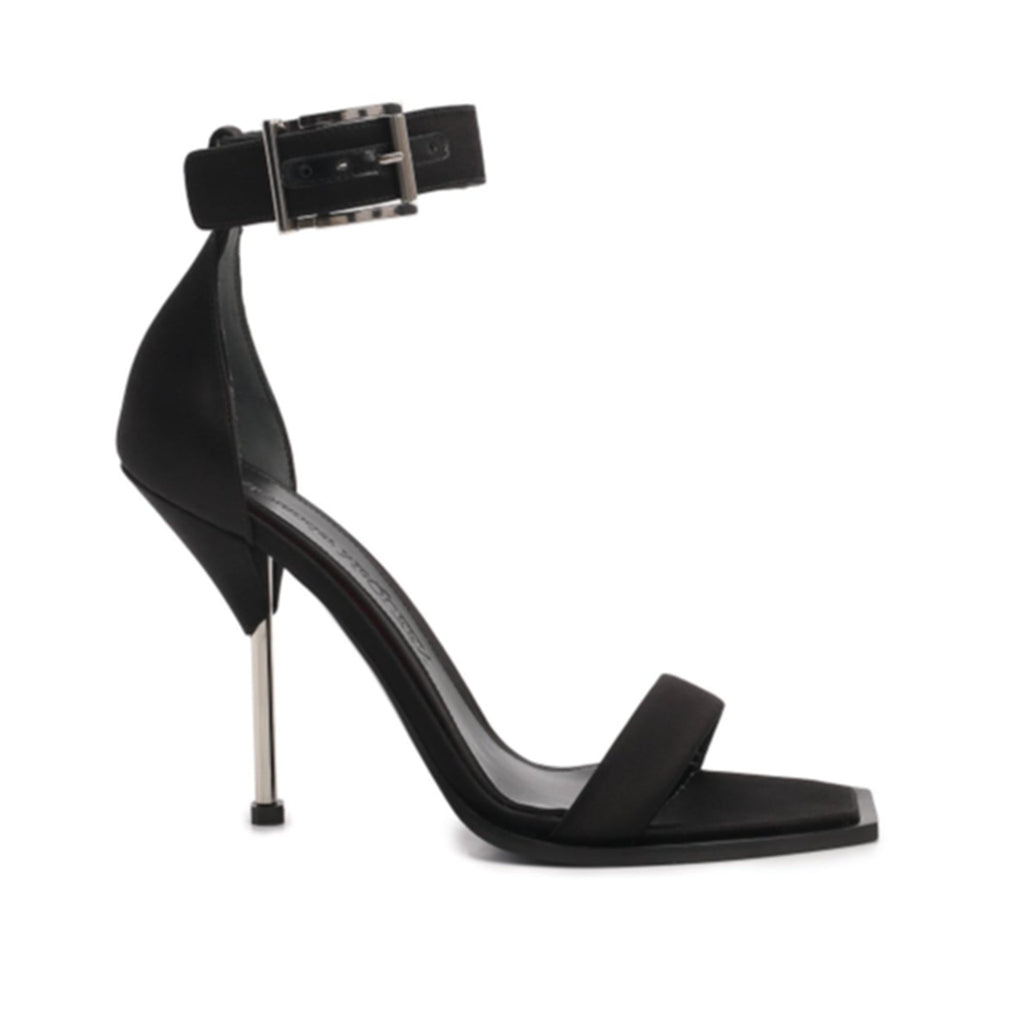 Alexander Mcqueen Silk Satin Heel Sandals