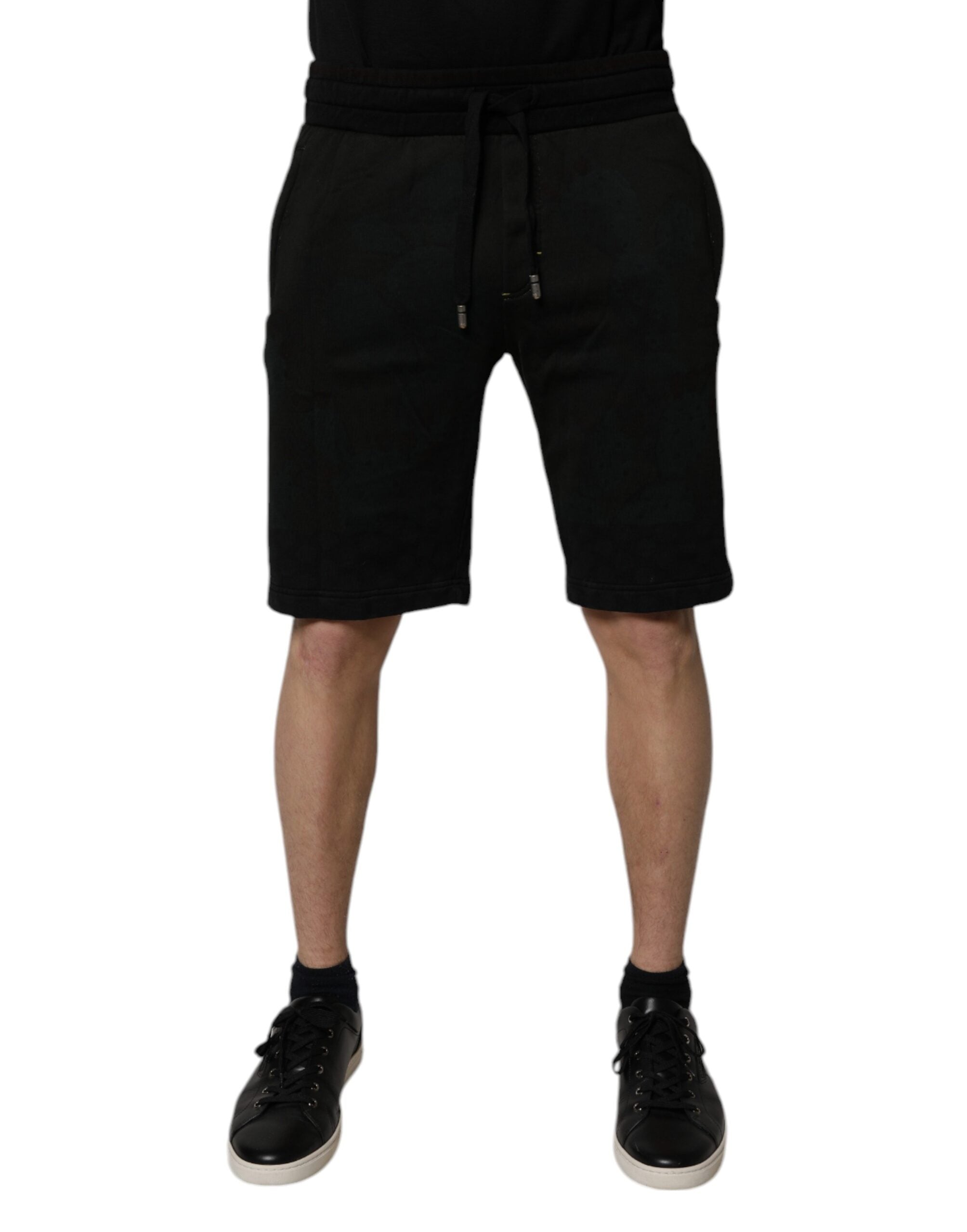 Bermuda en coton noir Dolce &amp; Gabbana pour homme