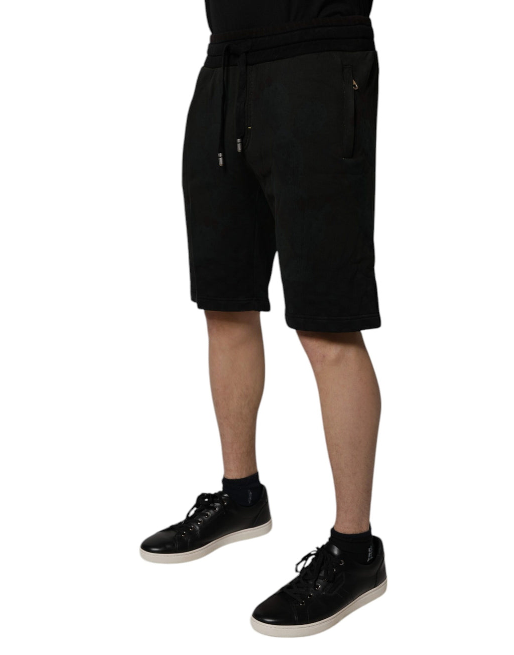 Bermuda en coton noir Dolce &amp; Gabbana pour homme