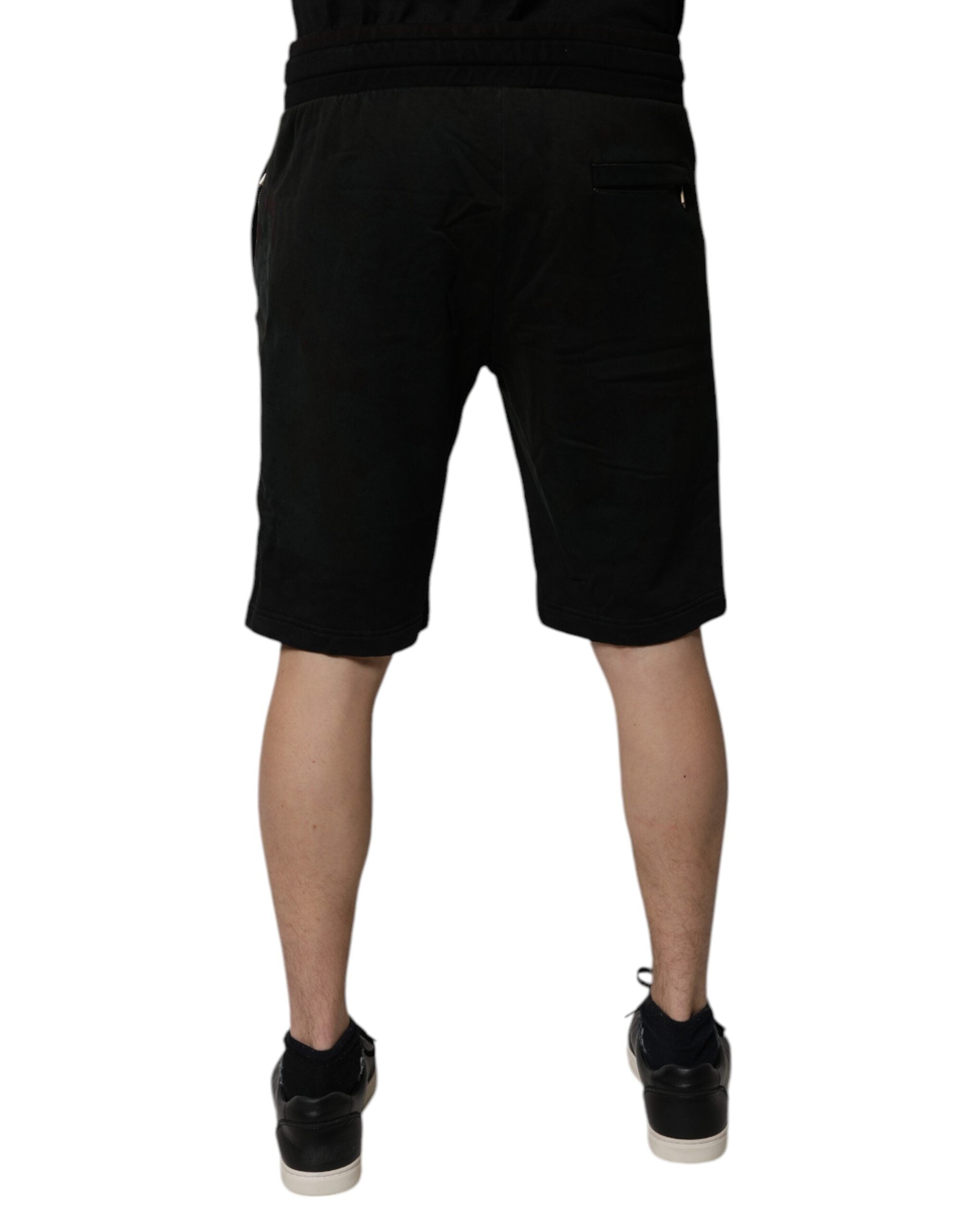 Bermuda en coton noir Dolce &amp; Gabbana pour homme