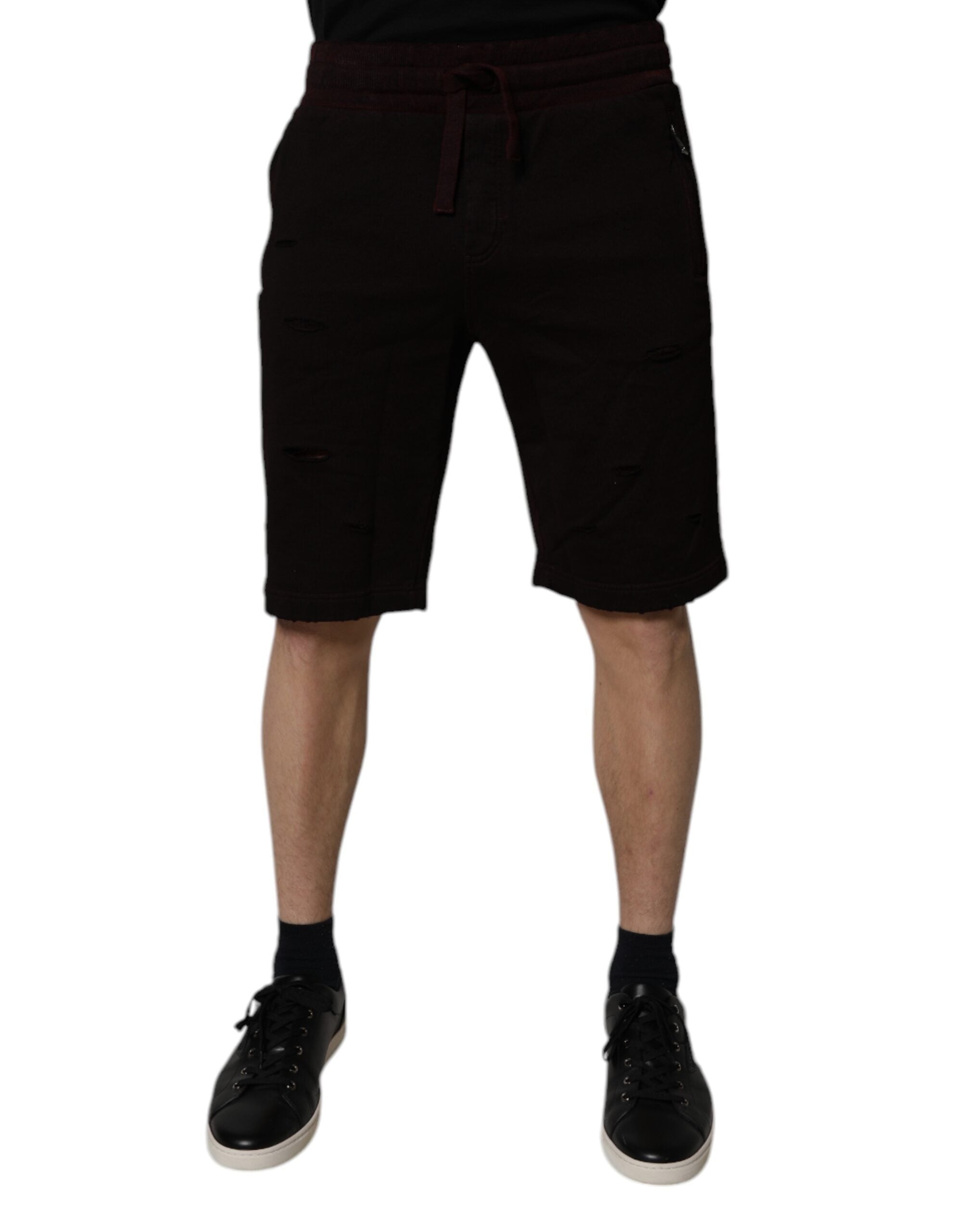 Dolce &amp; Gabbana Short de survêtement en coton marron pour homme Bermuda