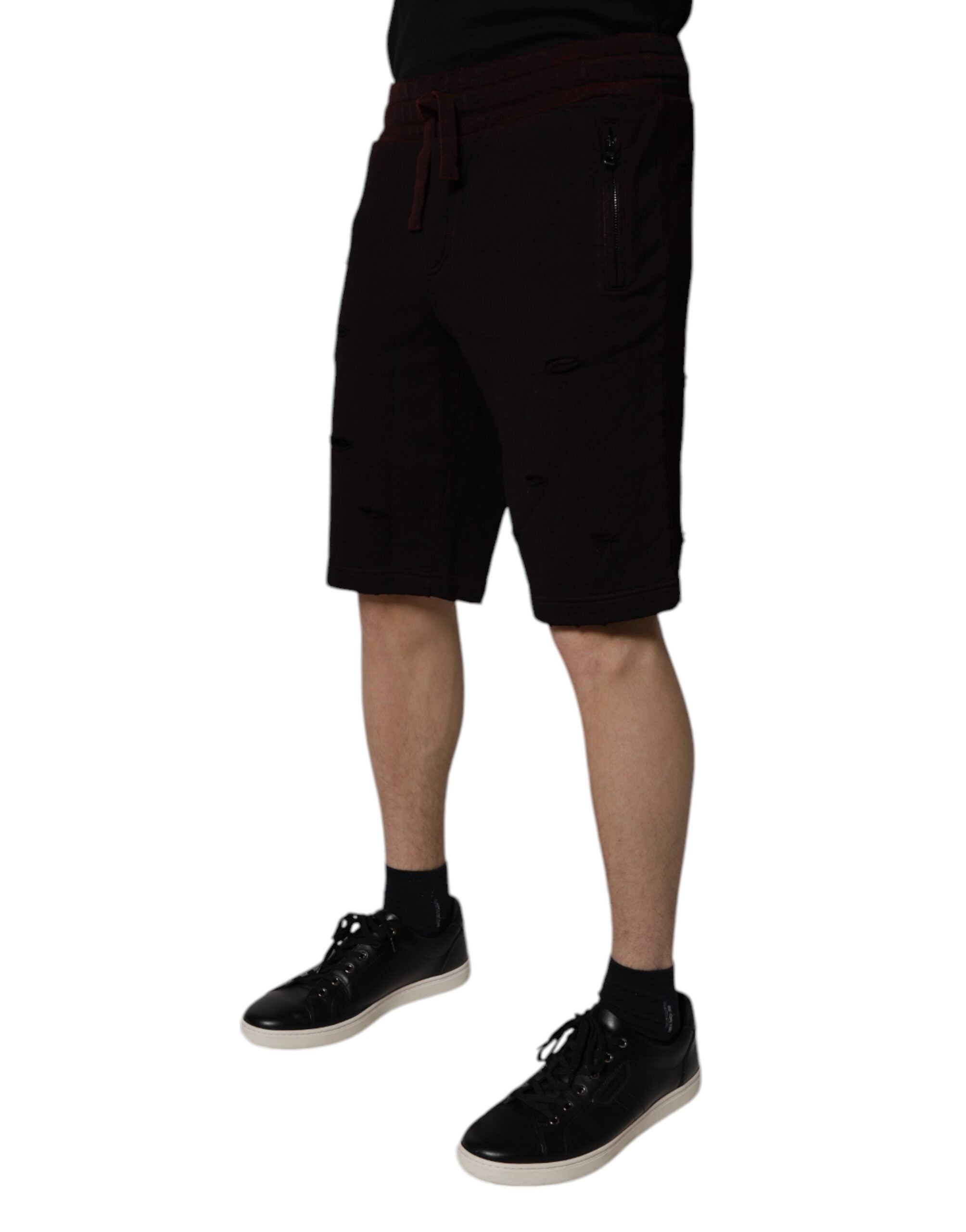 Dolce &amp; Gabbana Short de survêtement en coton marron pour homme Bermuda