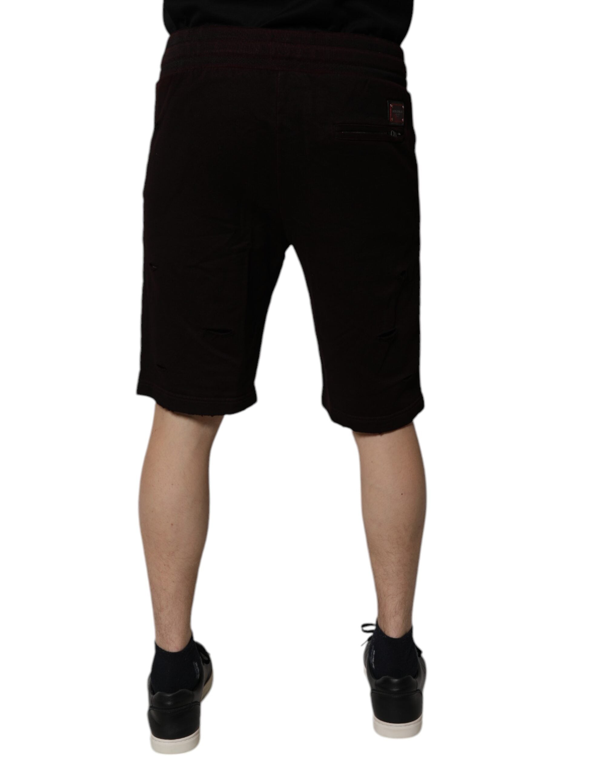 Dolce &amp; Gabbana Short de survêtement en coton marron pour homme Bermuda
