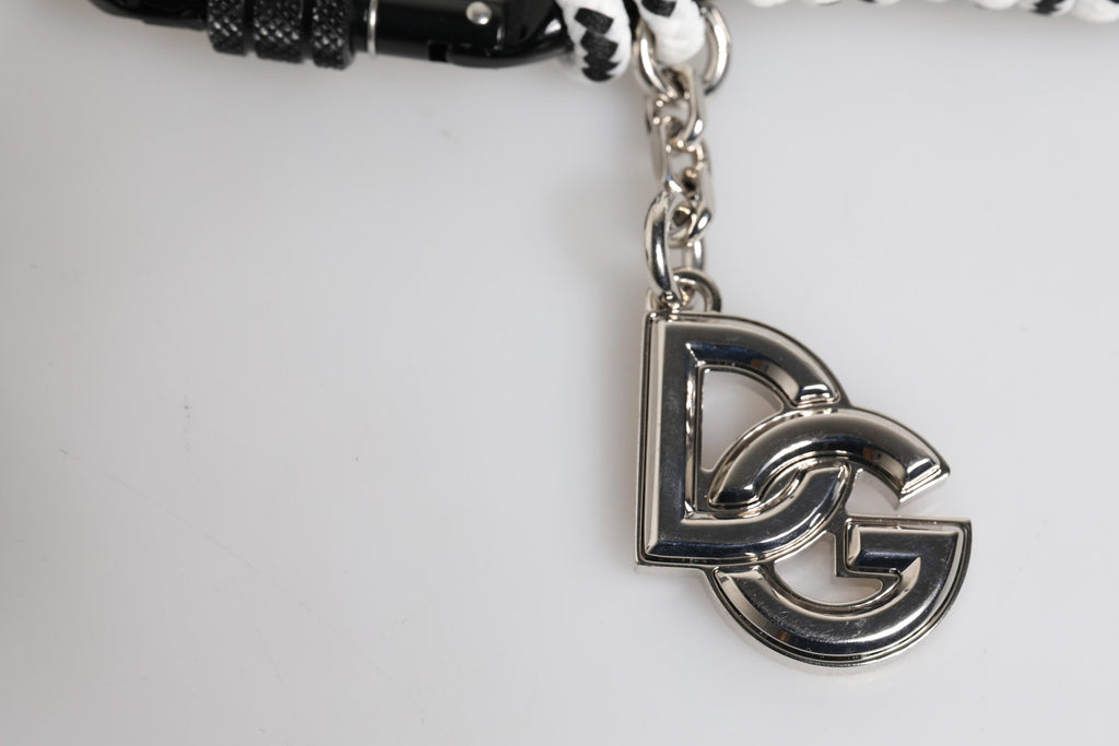 Porte-clés Dolce &amp; Gabbana en polyester avec logo DG et ruban multicolore