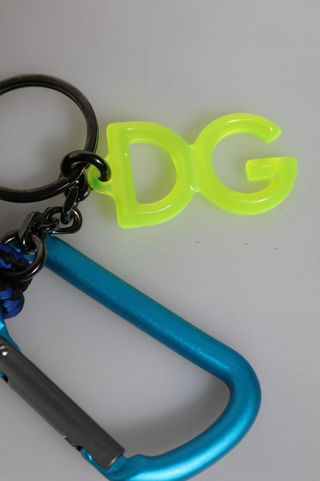 Porte-clés Dolce &amp; Gabbana en polyester avec logo DG et ruban multicolore