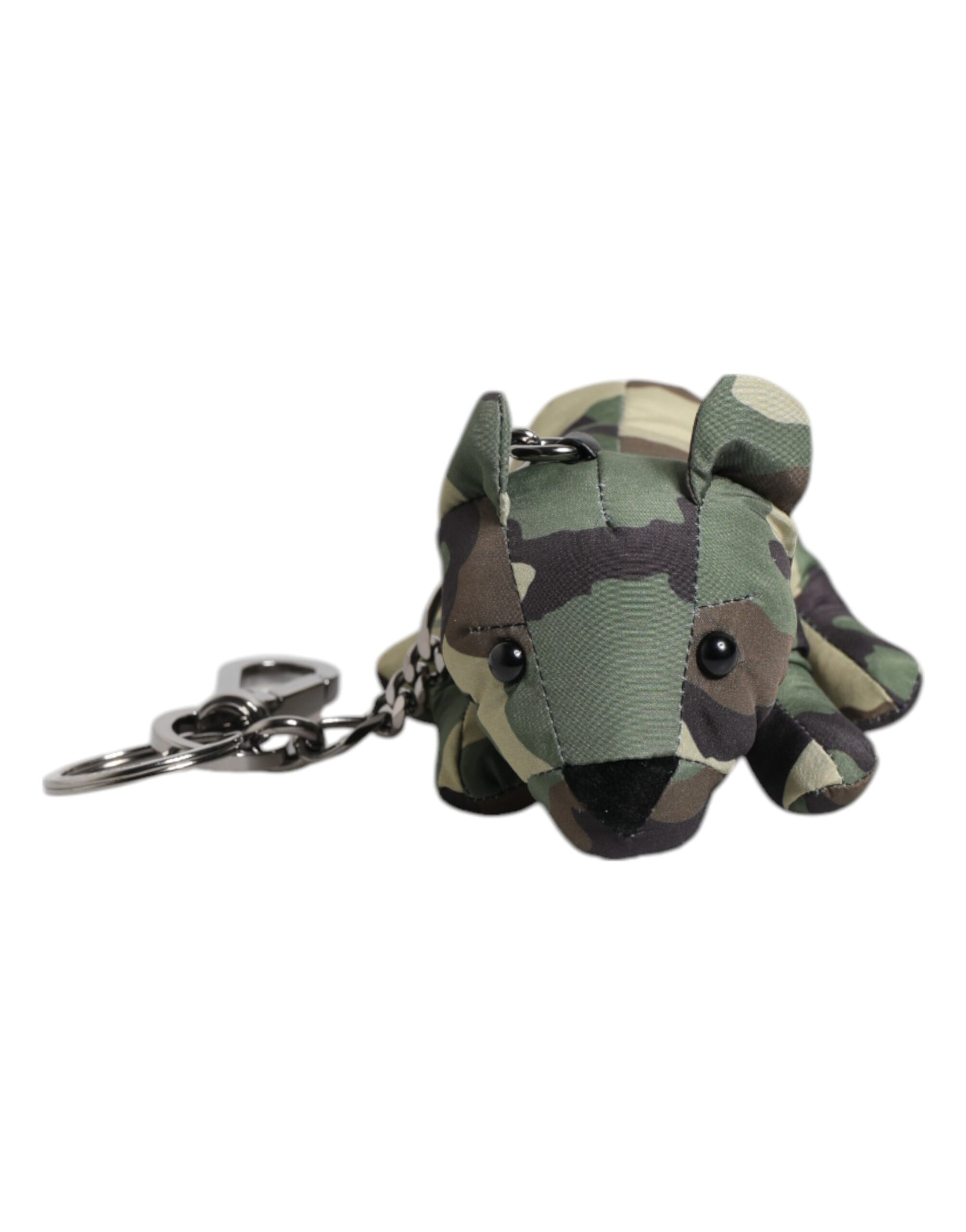 Dolce &amp; Gabbana Schlüsselanhänger mit mehrfarbiger Camouflage-Tiersilhouette