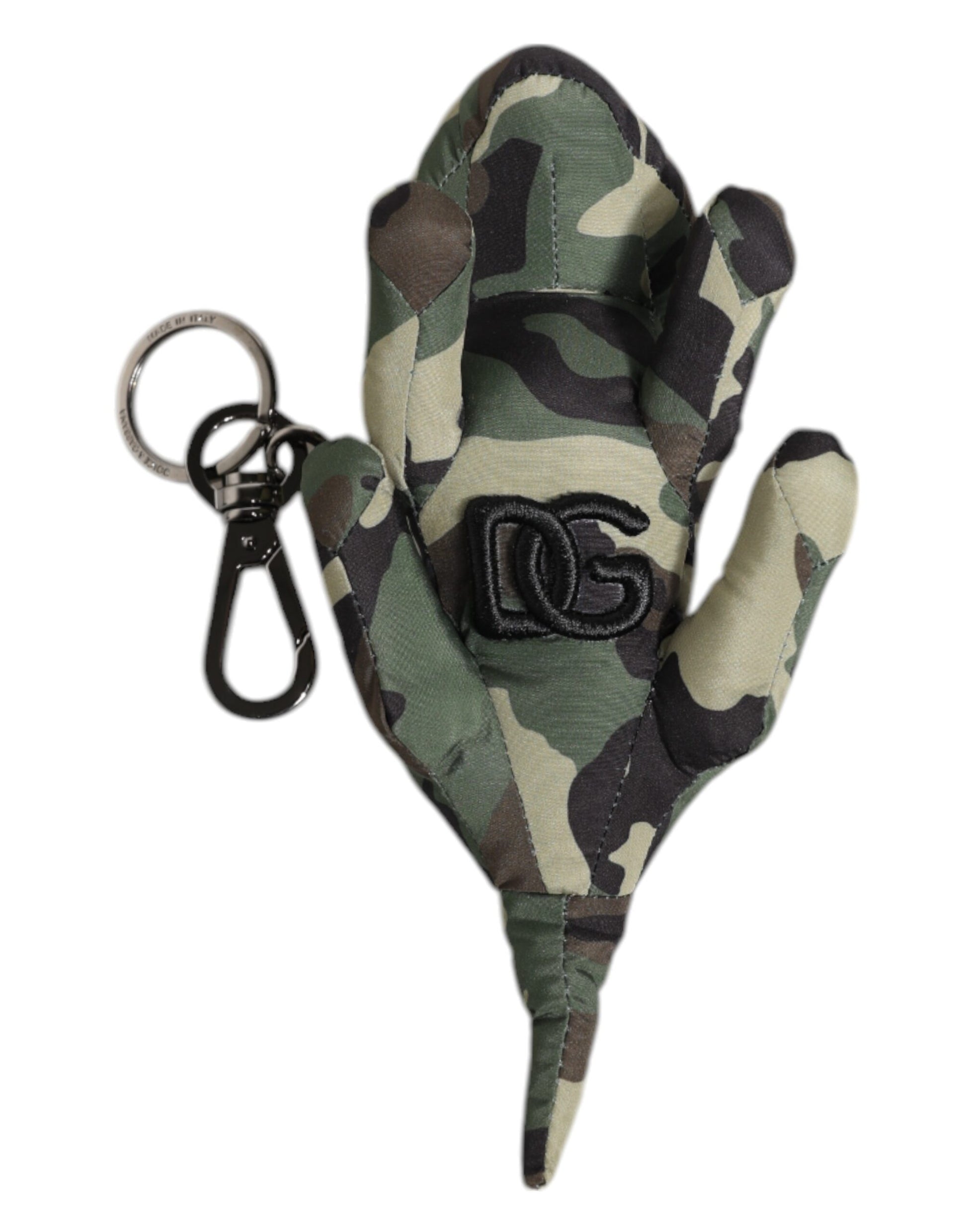 Dolce &amp; Gabbana Schlüsselanhänger mit mehrfarbiger Camouflage-Tiersilhouette