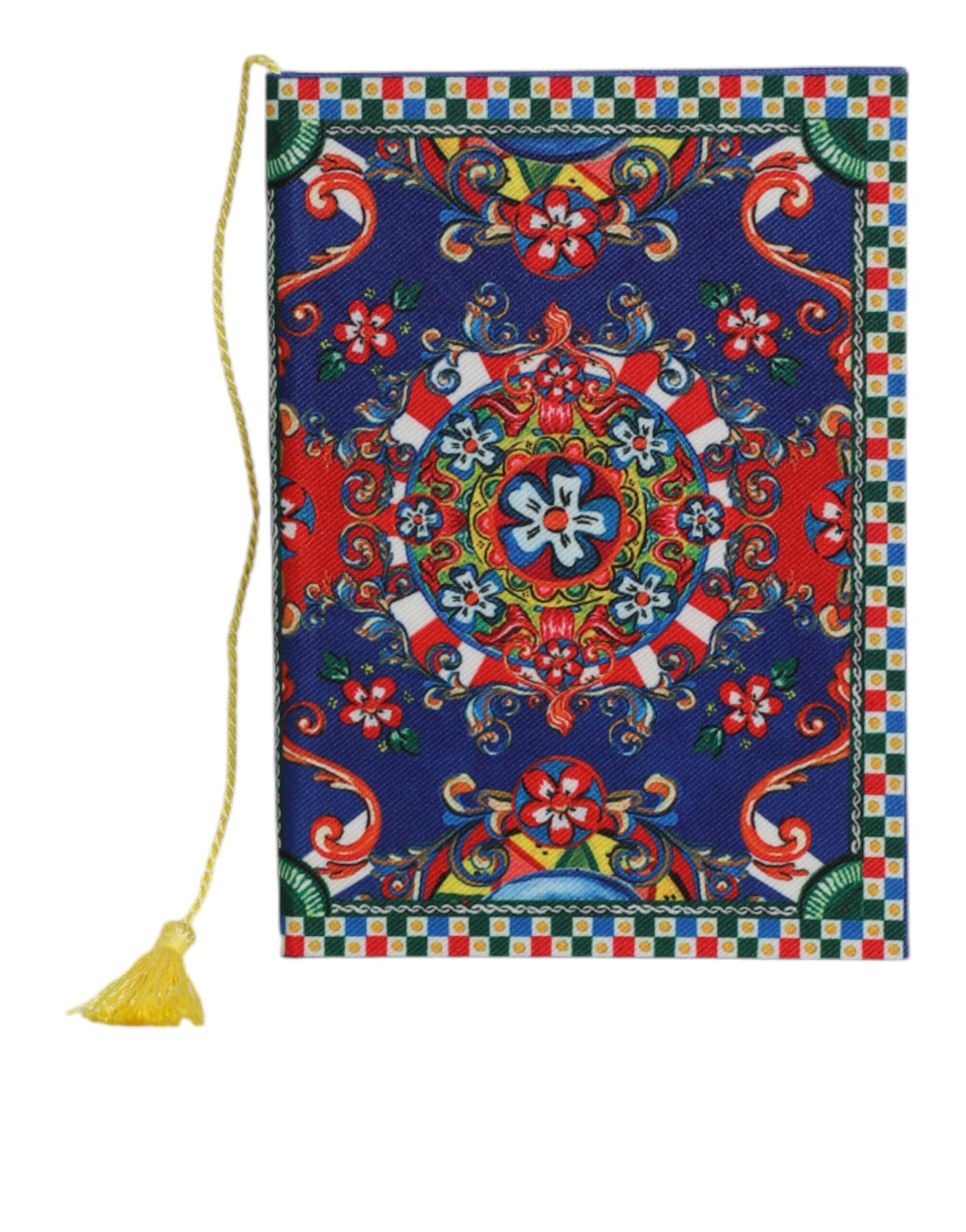 Dolce &amp; Gabbana Mehrfarbiges Polyester-Notizbuch mit Carretto Siciliano-Aufdruck