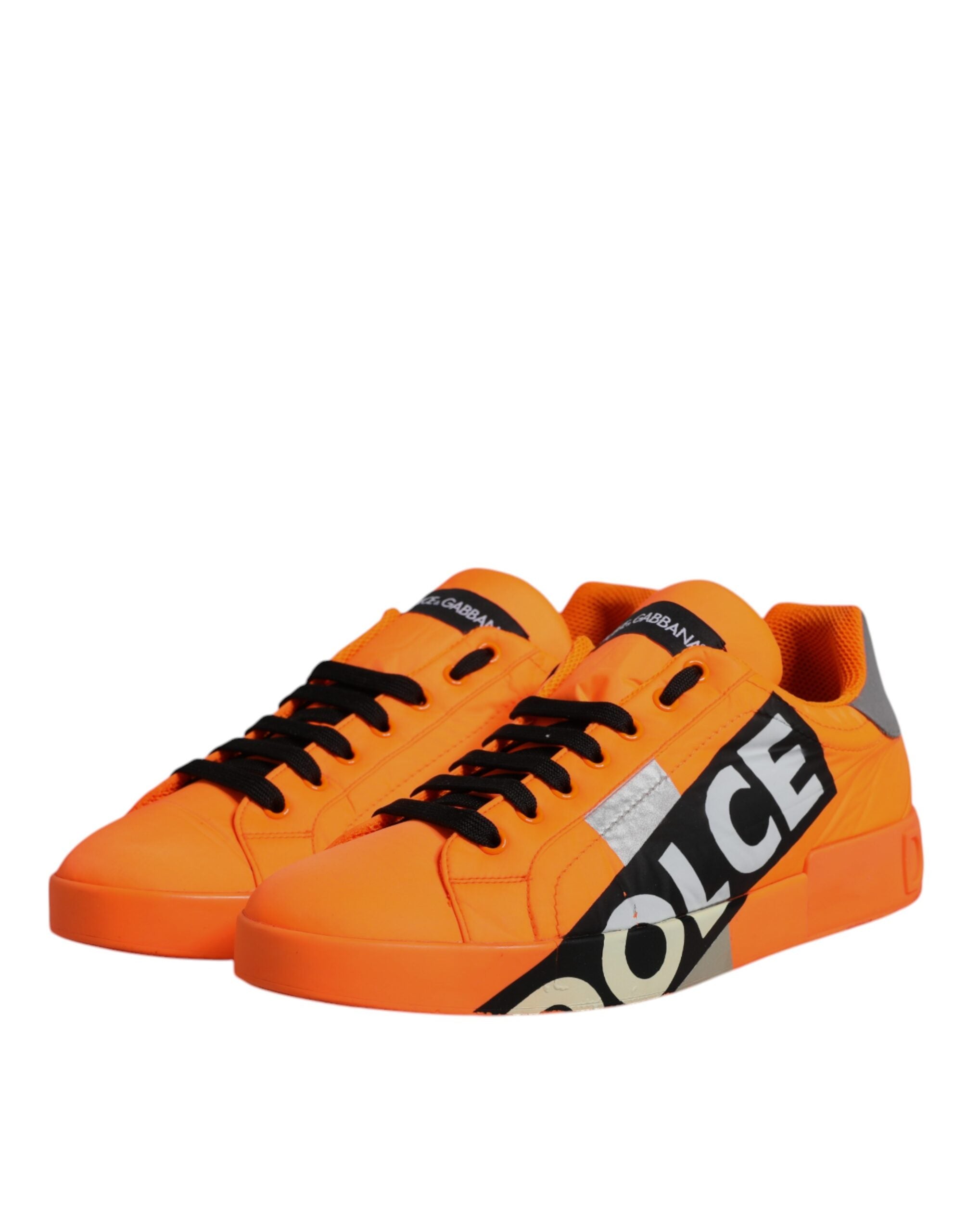 Baskets Dolce &amp; Gabbana orange Portofino à bande logo pour homme
